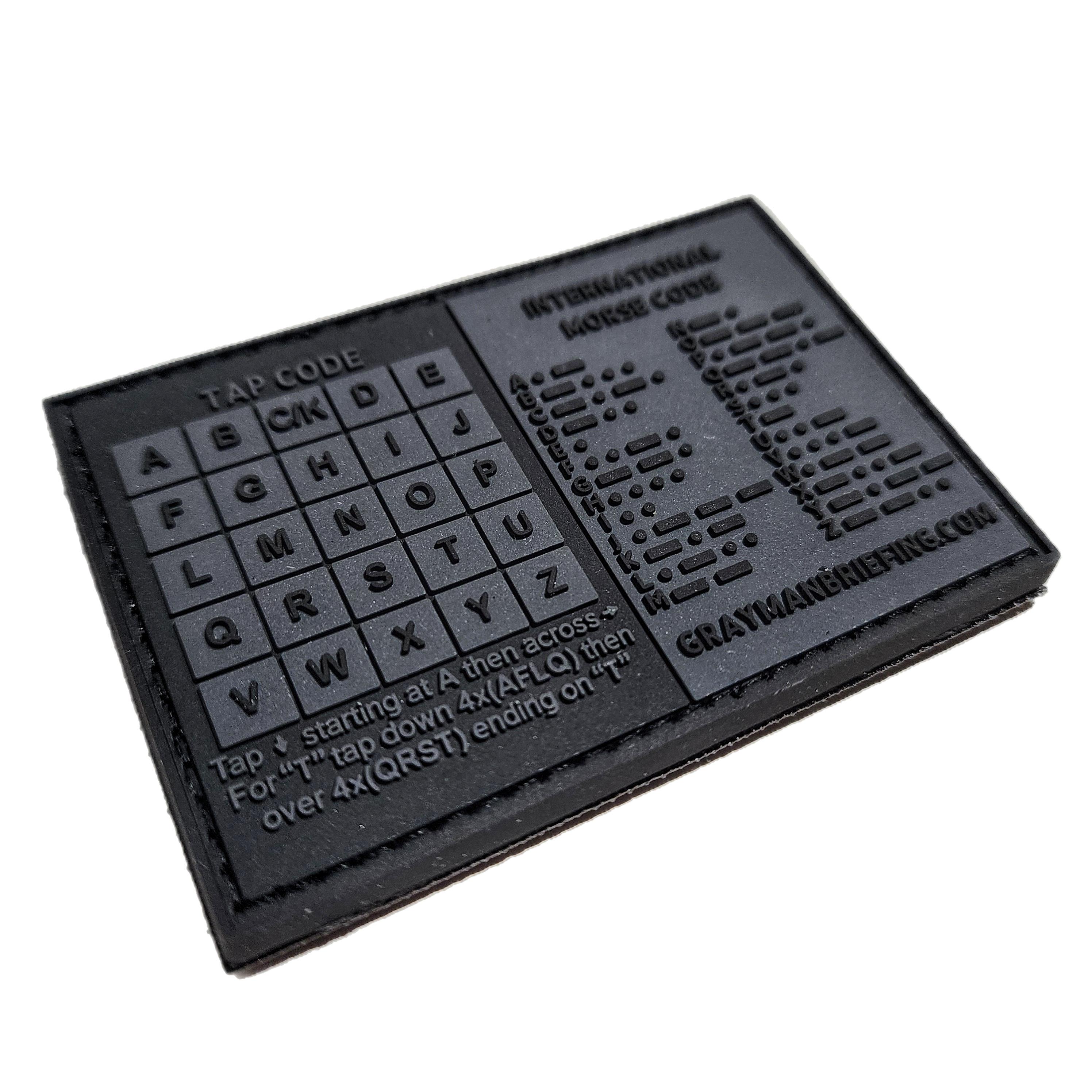 Storage Pocket Patch: Morse and Tap Code