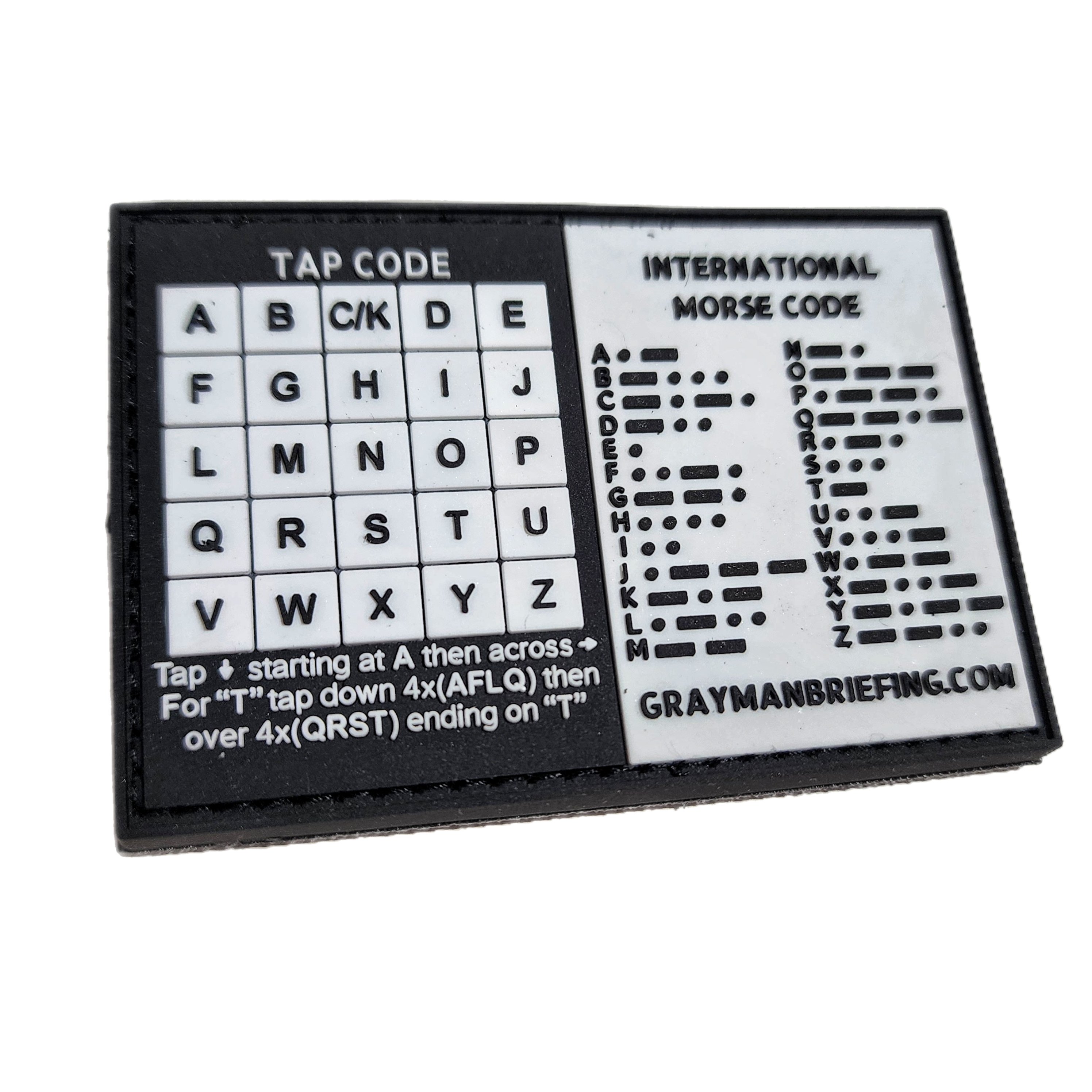Storage Pocket Patch: Morse and Tap Code