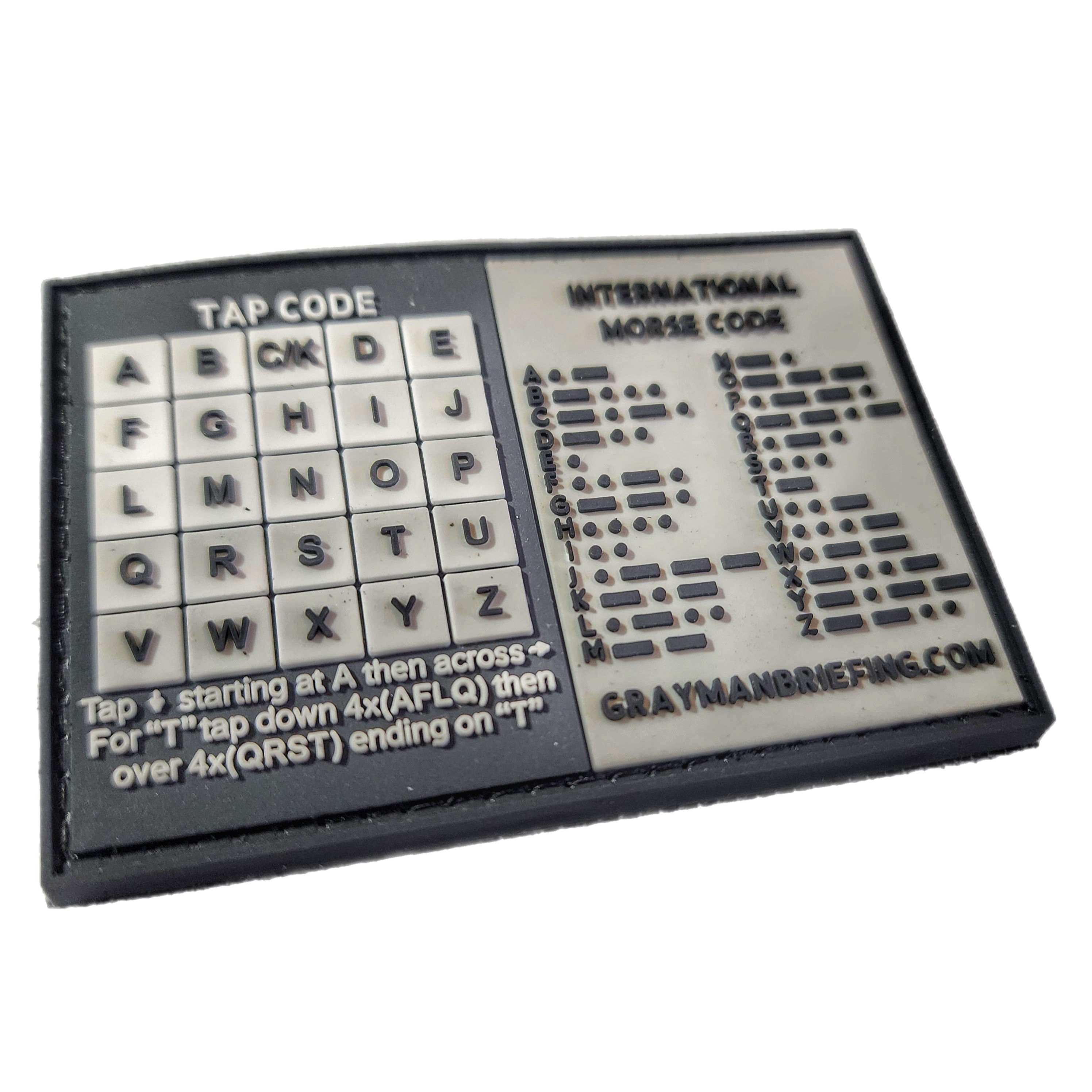 Storage Pocket Patch: Morse and Tap Code