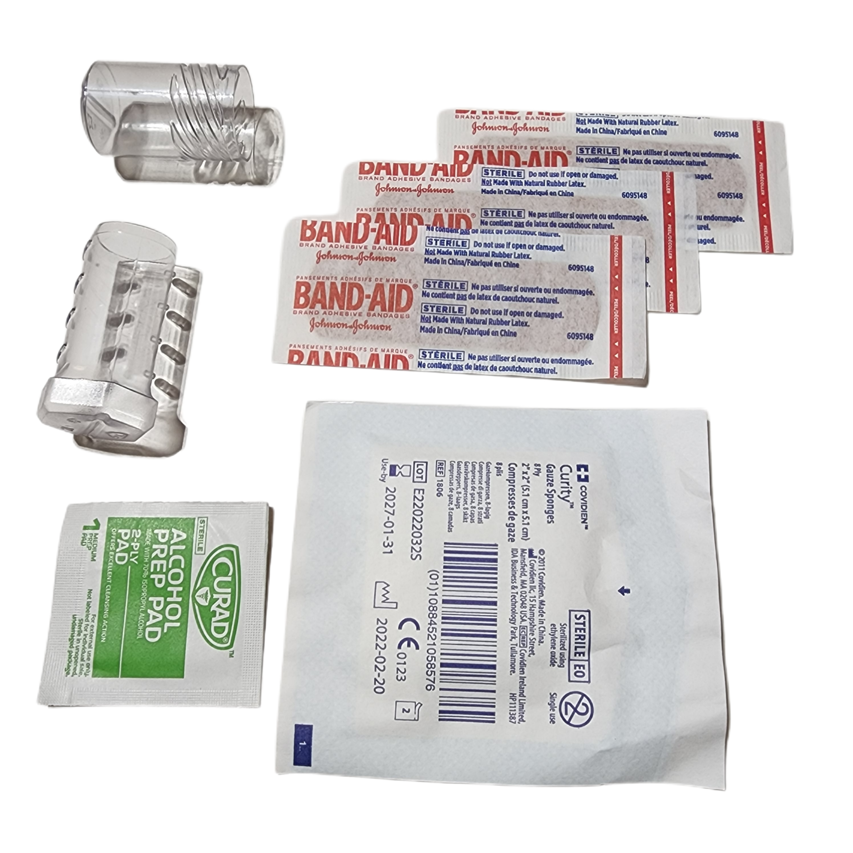 Drop Shell - Polymer Capsule filled with Survival, Escape, and First-Aid Supplies.