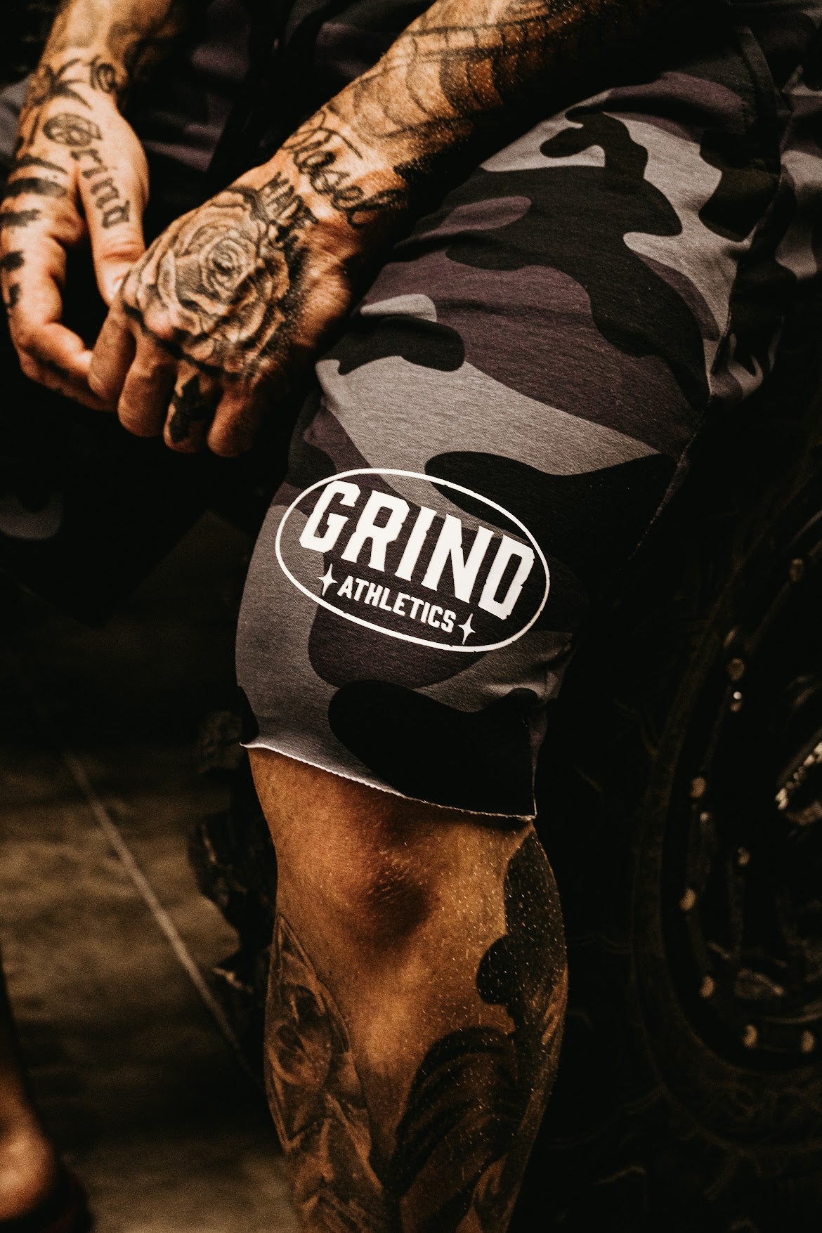 Classic Grind Shorts - Black Camo - Oval Logo
