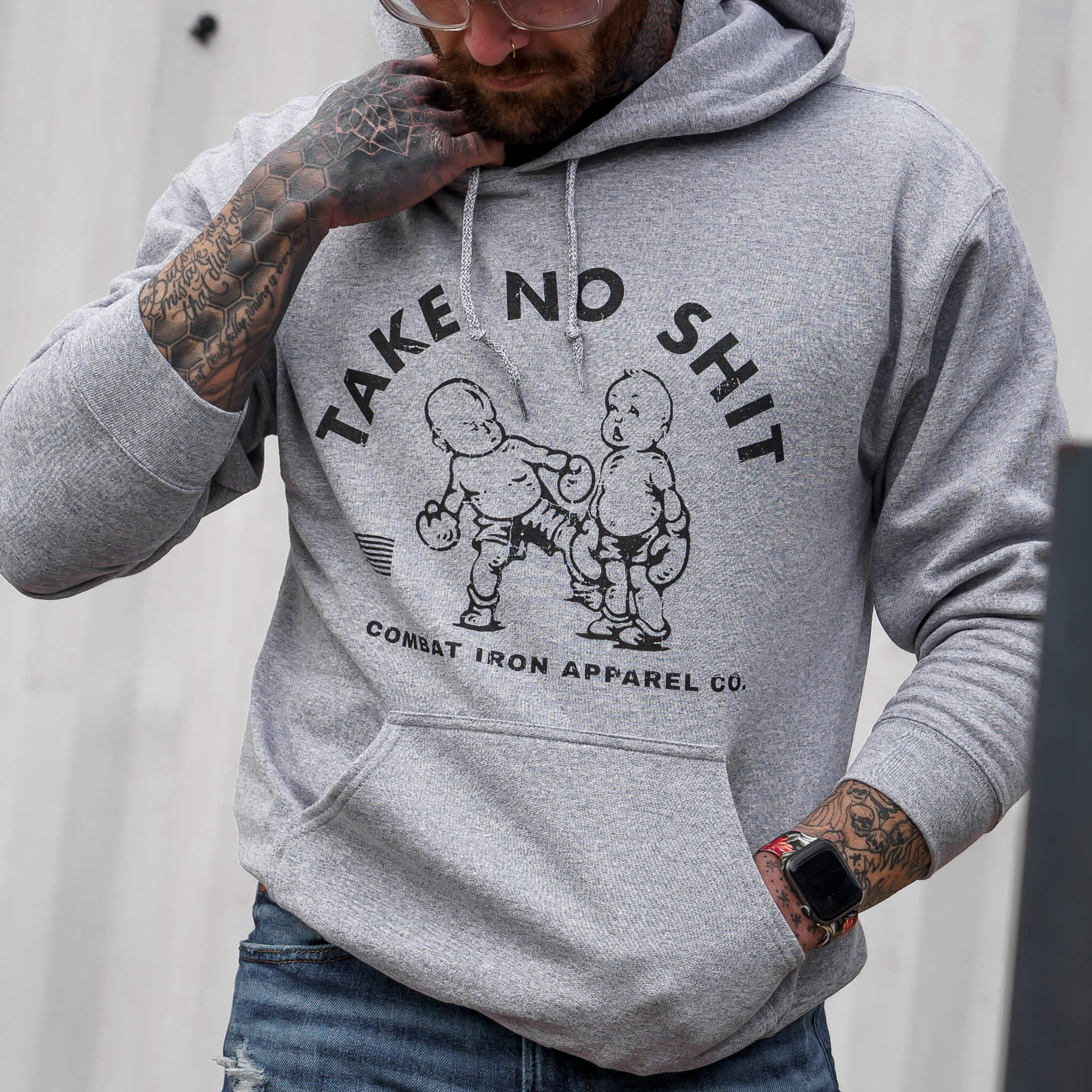 TAKE NO SHIT MEN'S FLEECE LINED HOODIE