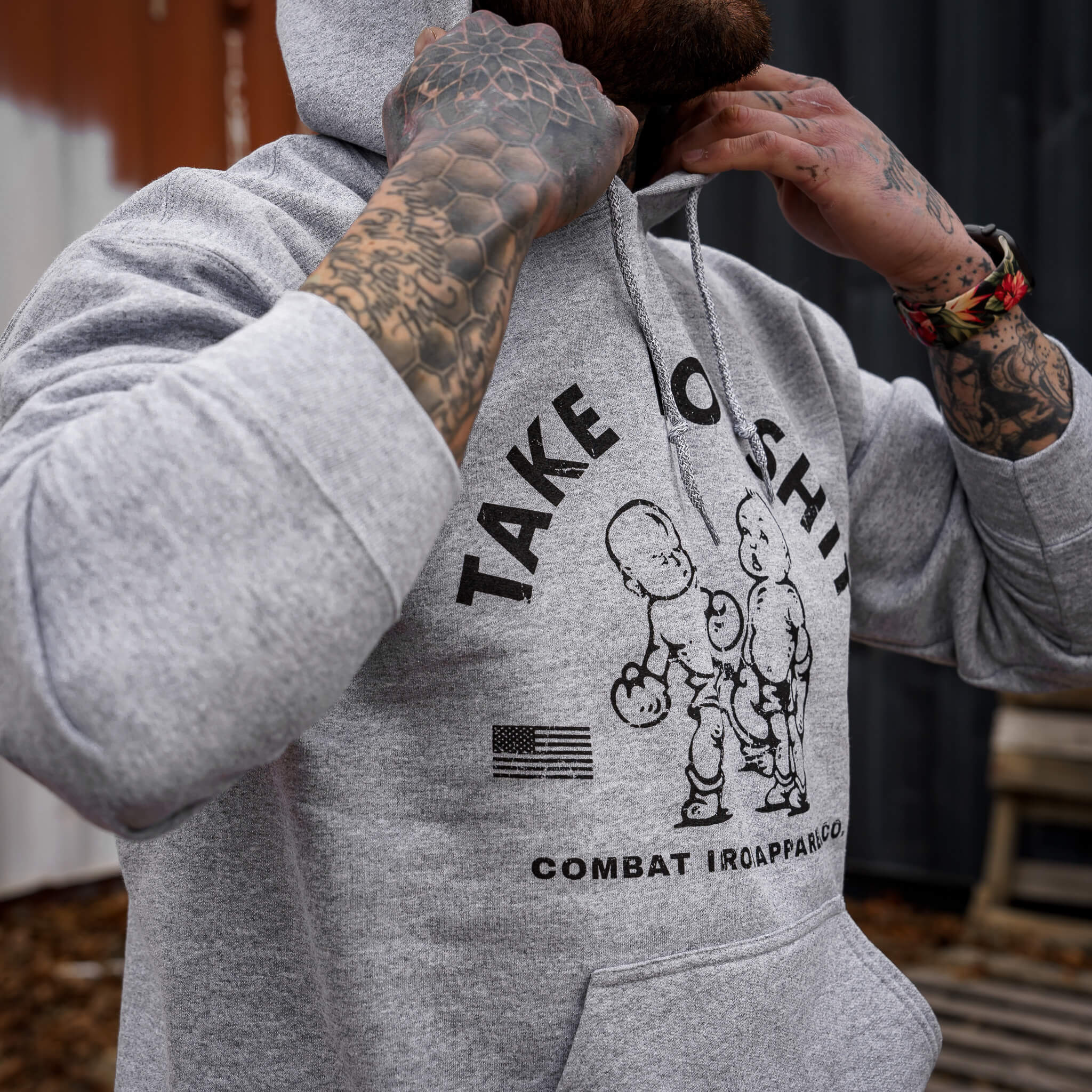 TAKE NO SHIT MEN'S FLEECE LINED HOODIE