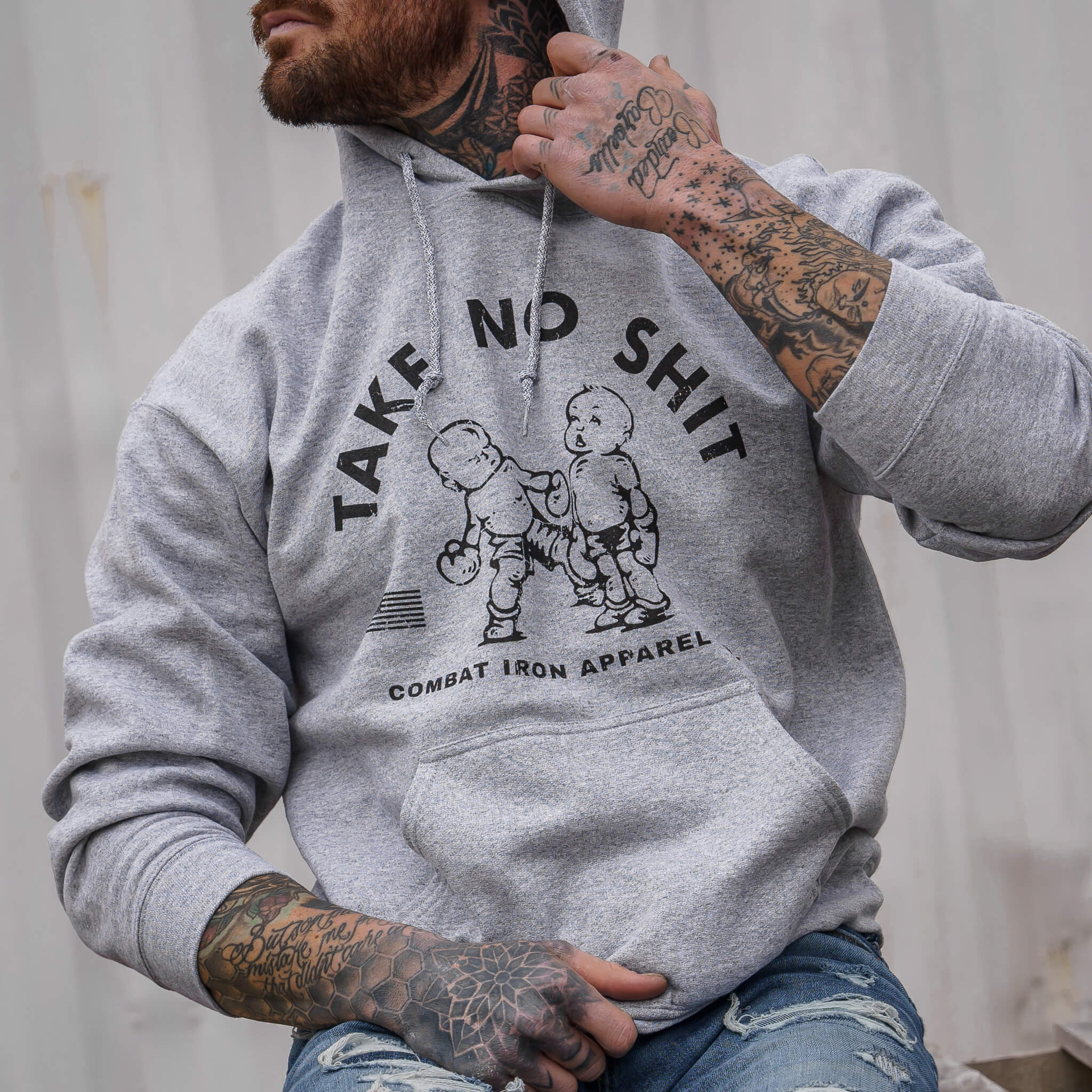 TAKE NO SHIT MEN'S FLEECE LINED HOODIE