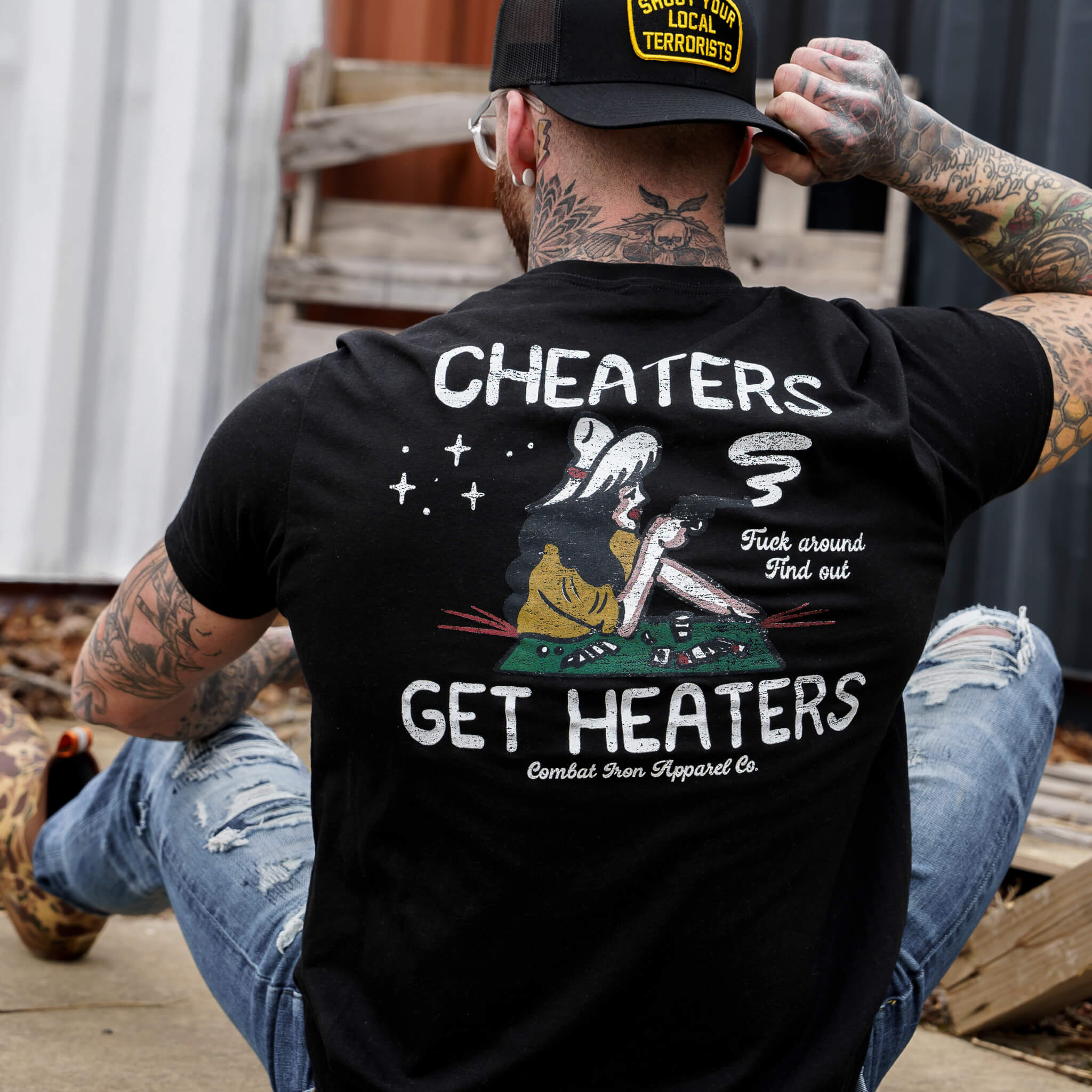 CHEATERS GET HEATERS COWBOY EDITION MEN'S T-SHIRT