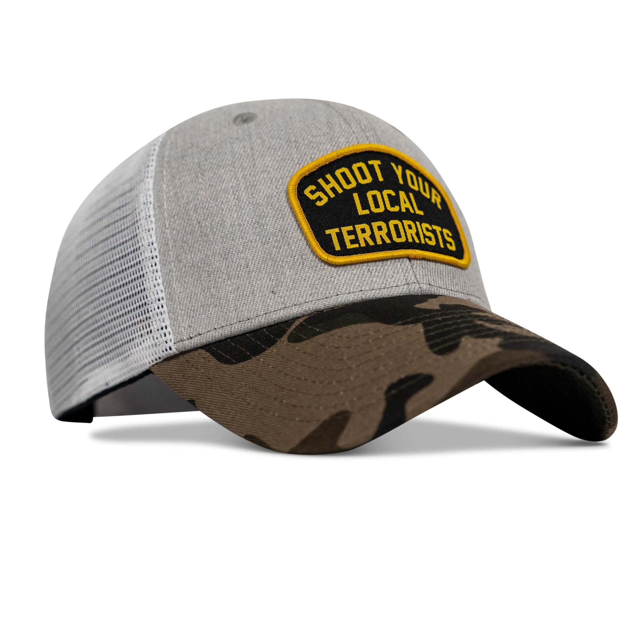 SHOOT YOUR LOCAL TERRORISTS PATCH MESH SNAPBACK Hat