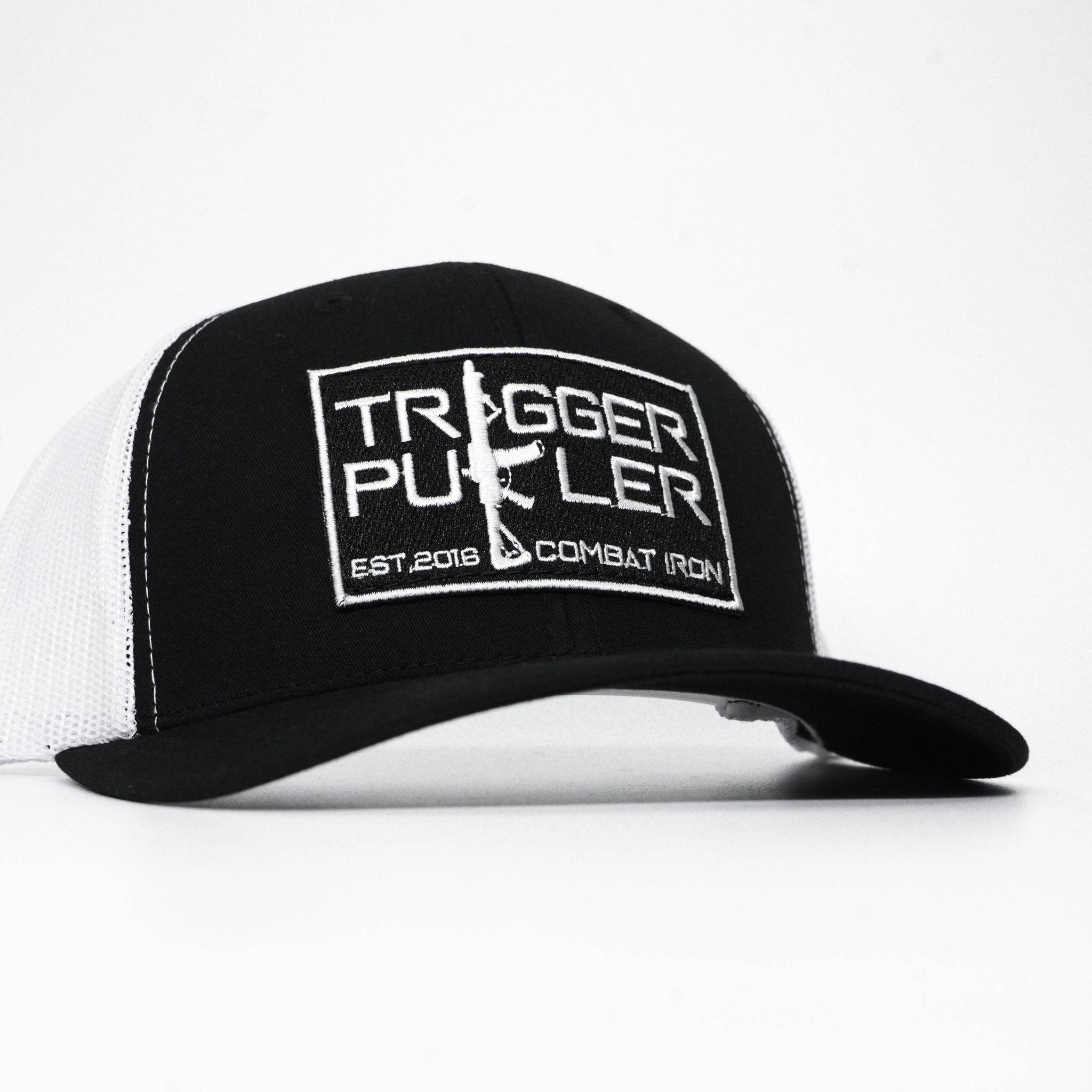 Trigger Puller Black Mid-Profile Mesh Snapback Hat