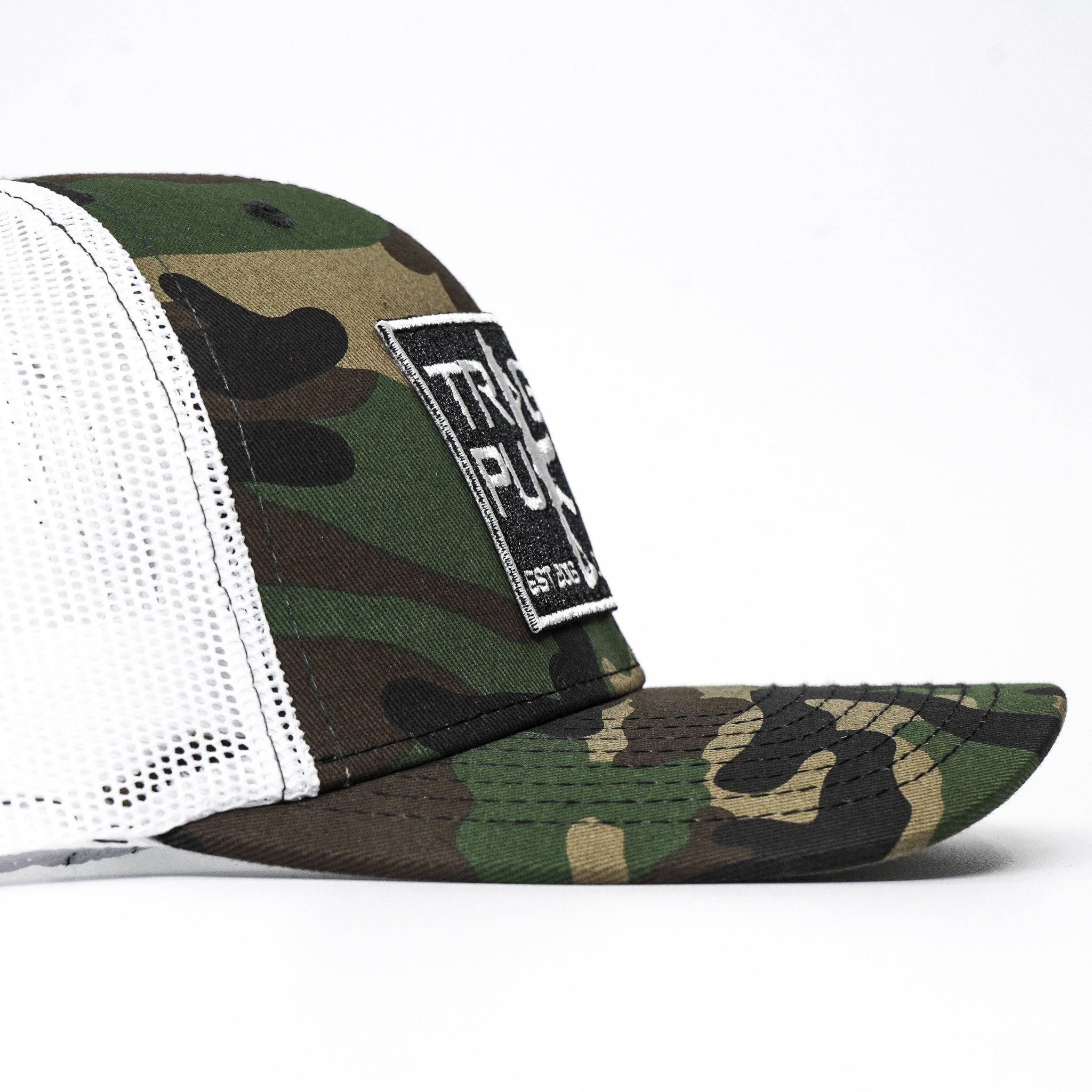 Trigger Puller Black Mid-Profile Mesh Snapback Hat