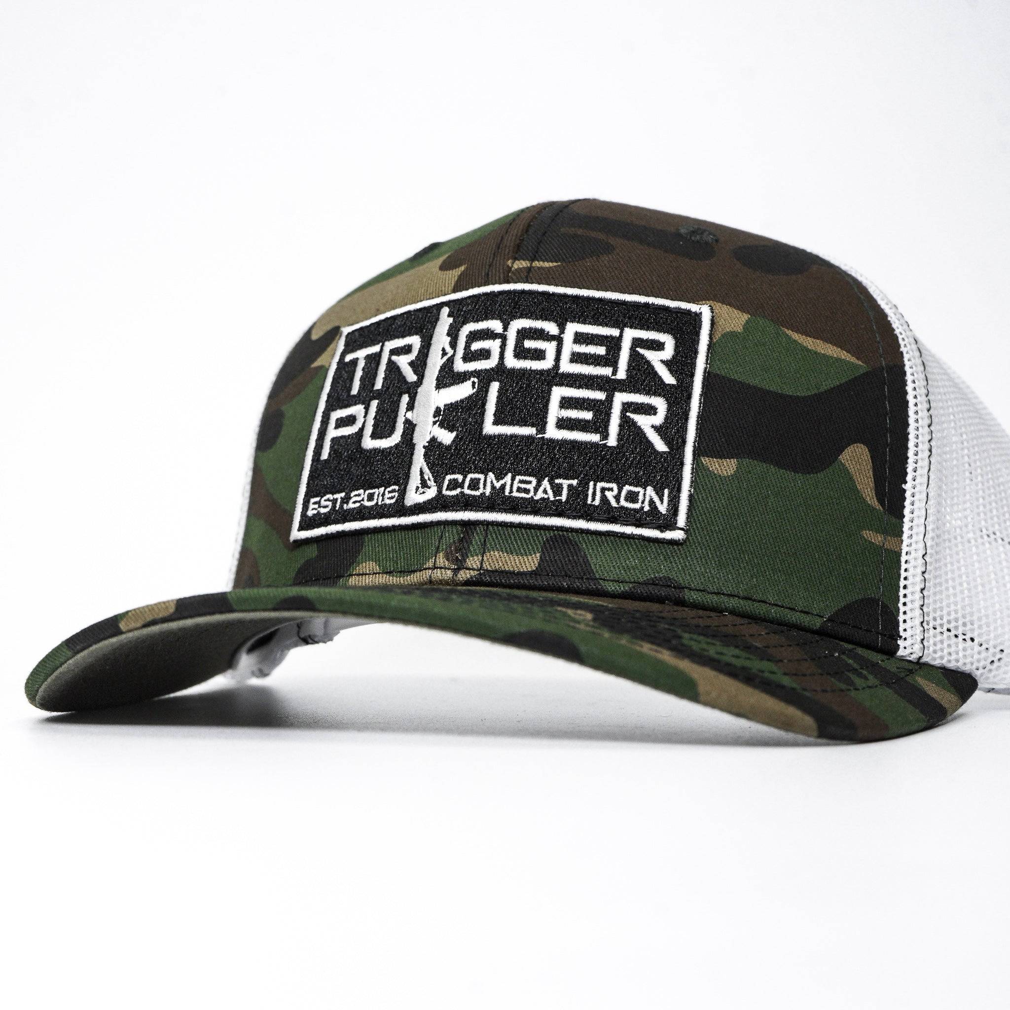 Trigger Puller Black Mid-Profile Mesh Snapback Hat