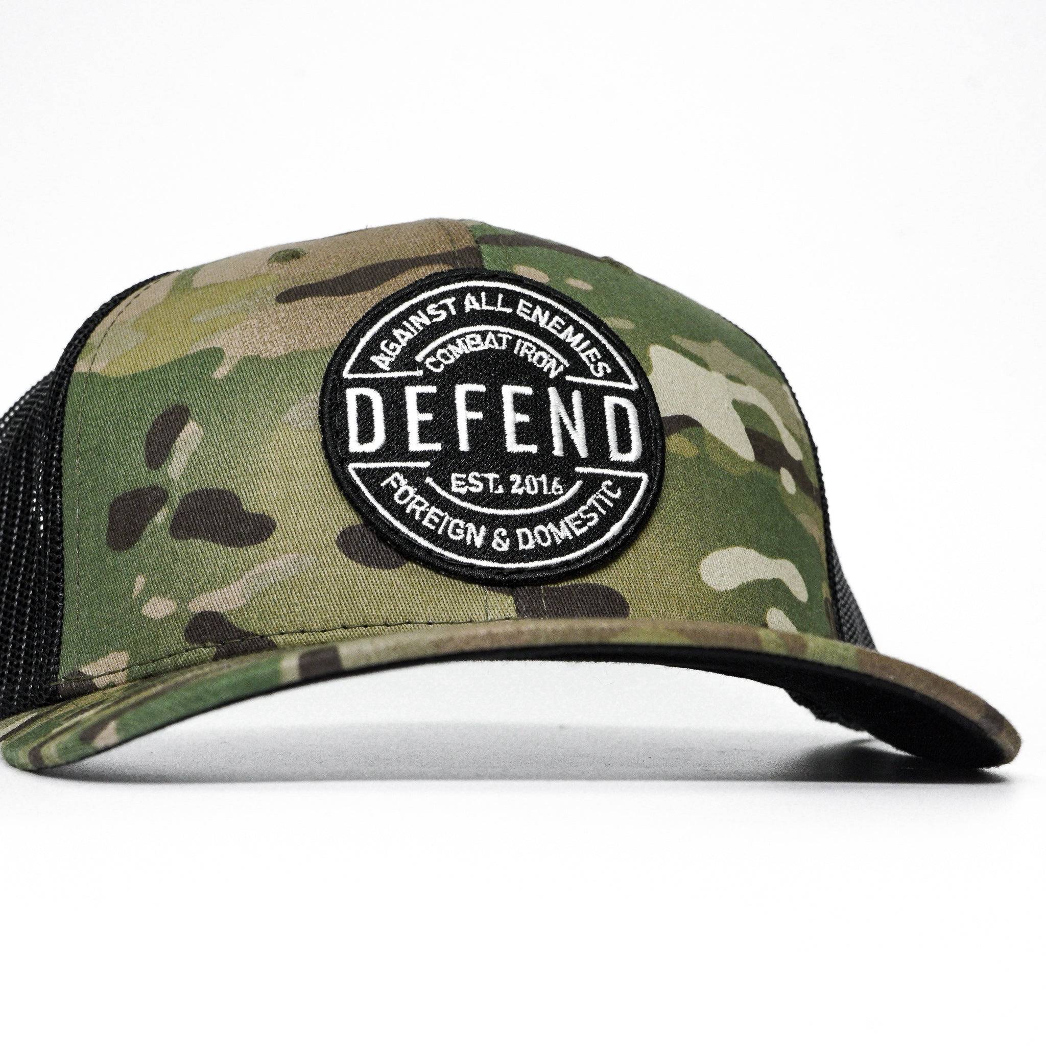 Defend Against All Enemies Foreign and Domestic Mid-Profile Mesh Snapback Hat