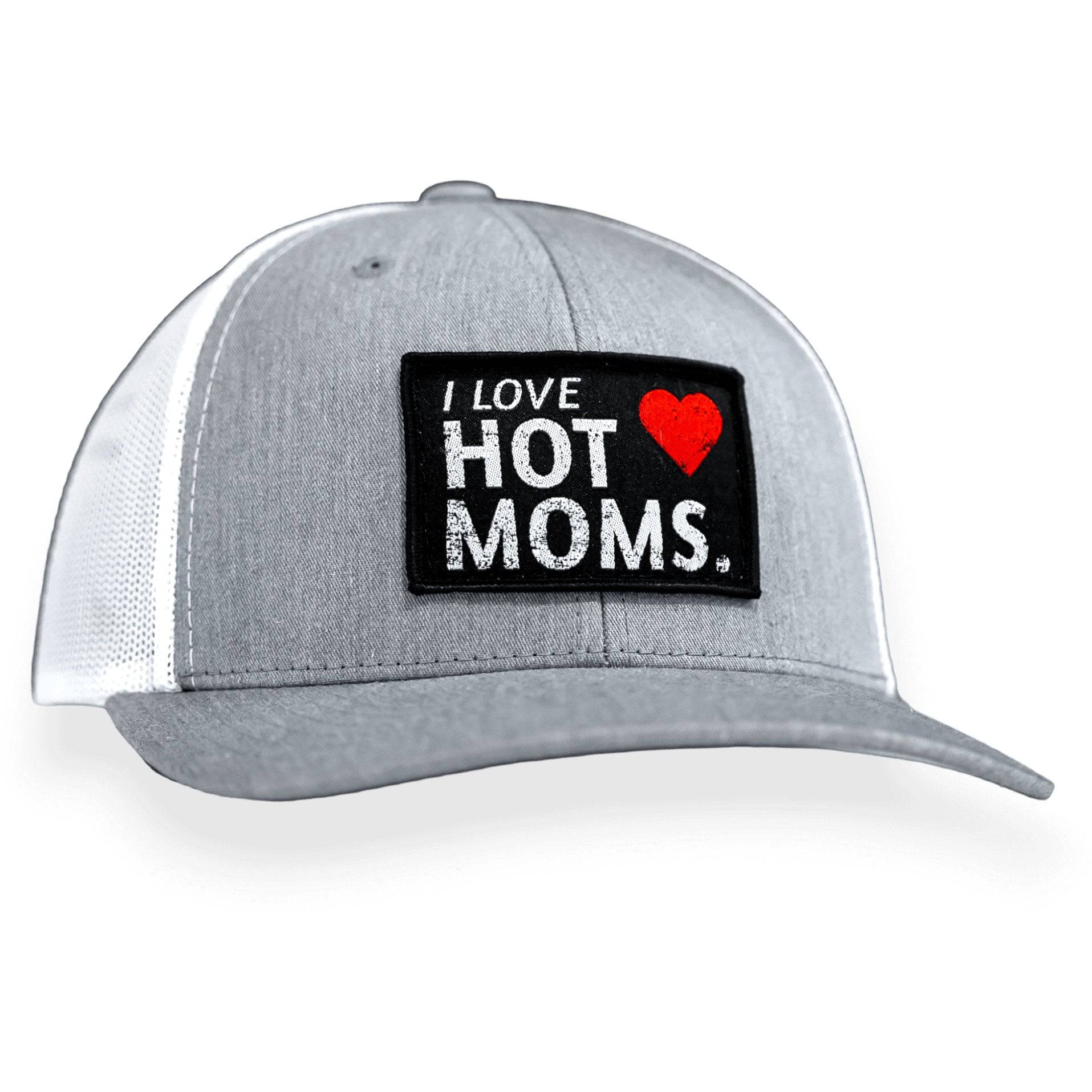 I Love Hot Mom's Patch Snapback Hat