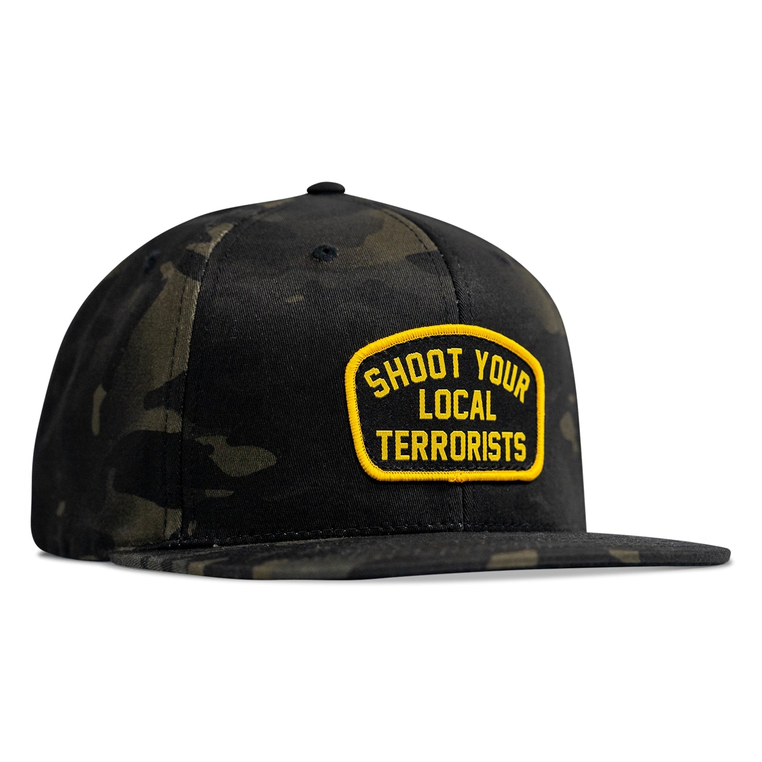 Shoot Your Local Terrorists Flat Bill SnapBack Hat