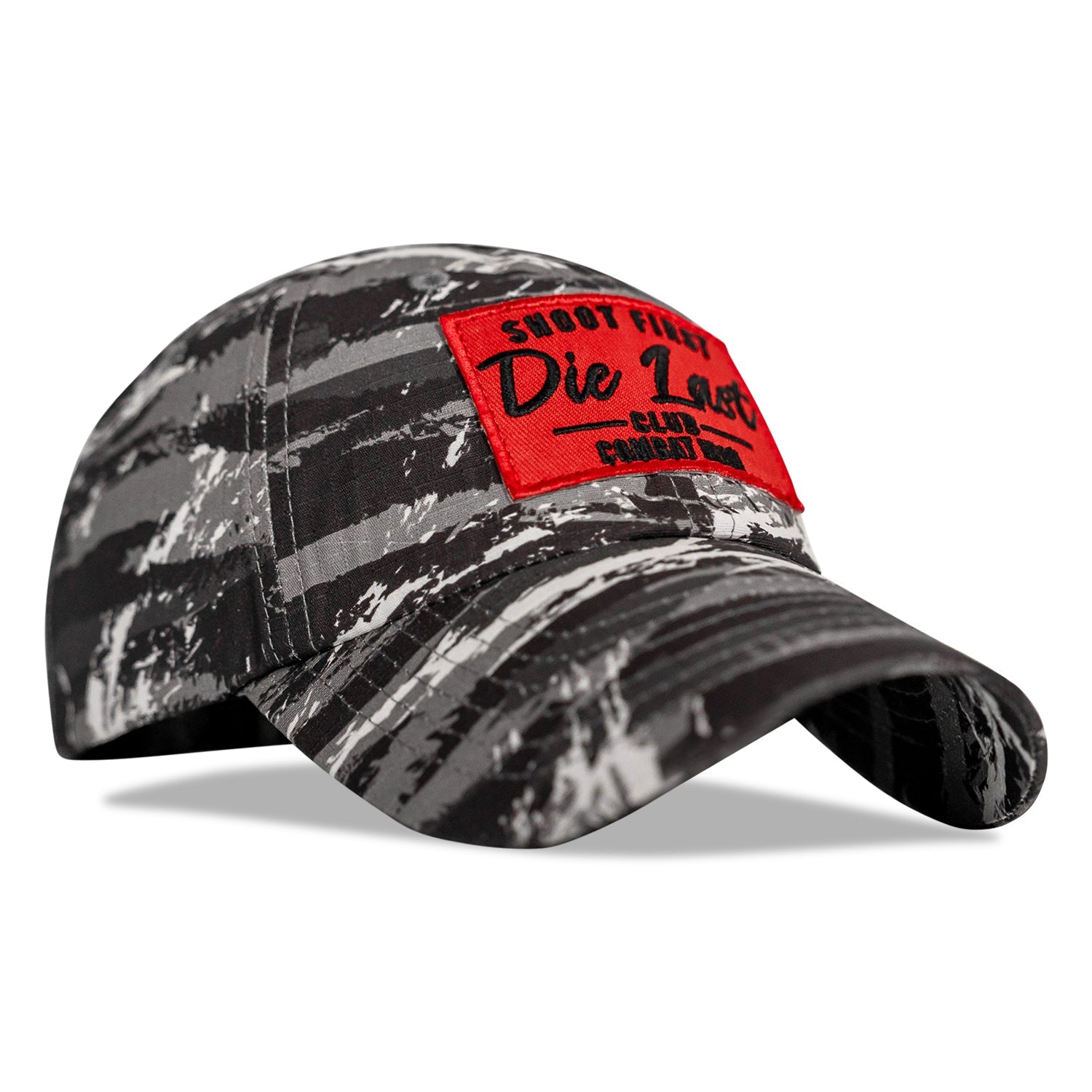 Shoot First. Die Last. Club Red Patch Ripstop Low Profile Flex Hat