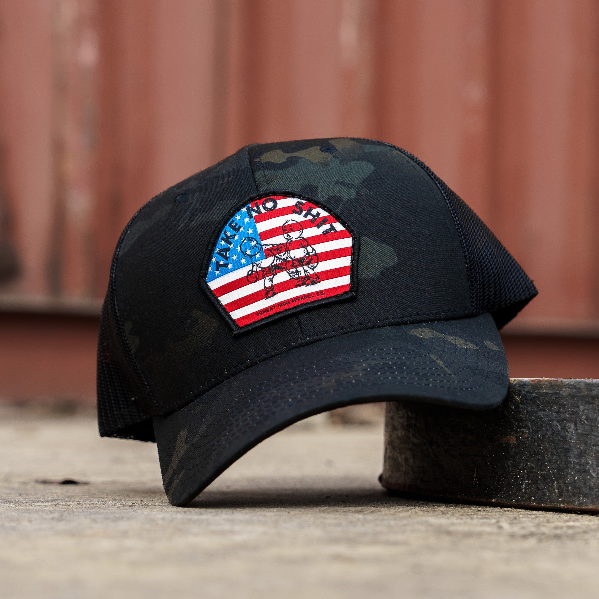 Take No Shit American Flag Patch SnapBack