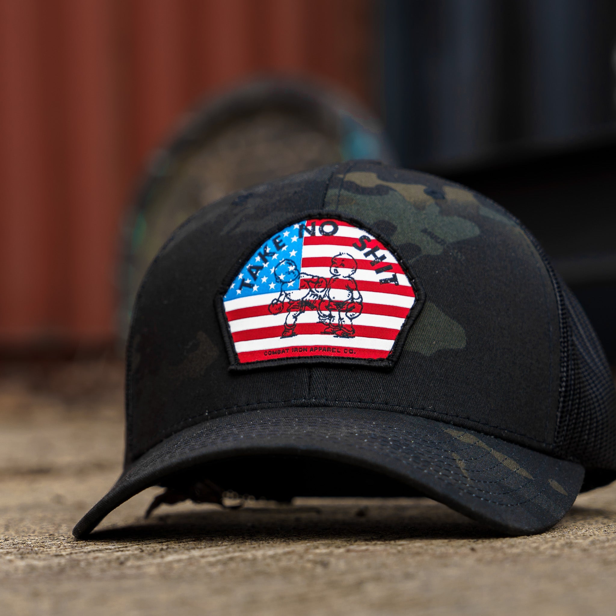 Take No Shit Amerikanische Flagge Patch SnapBack