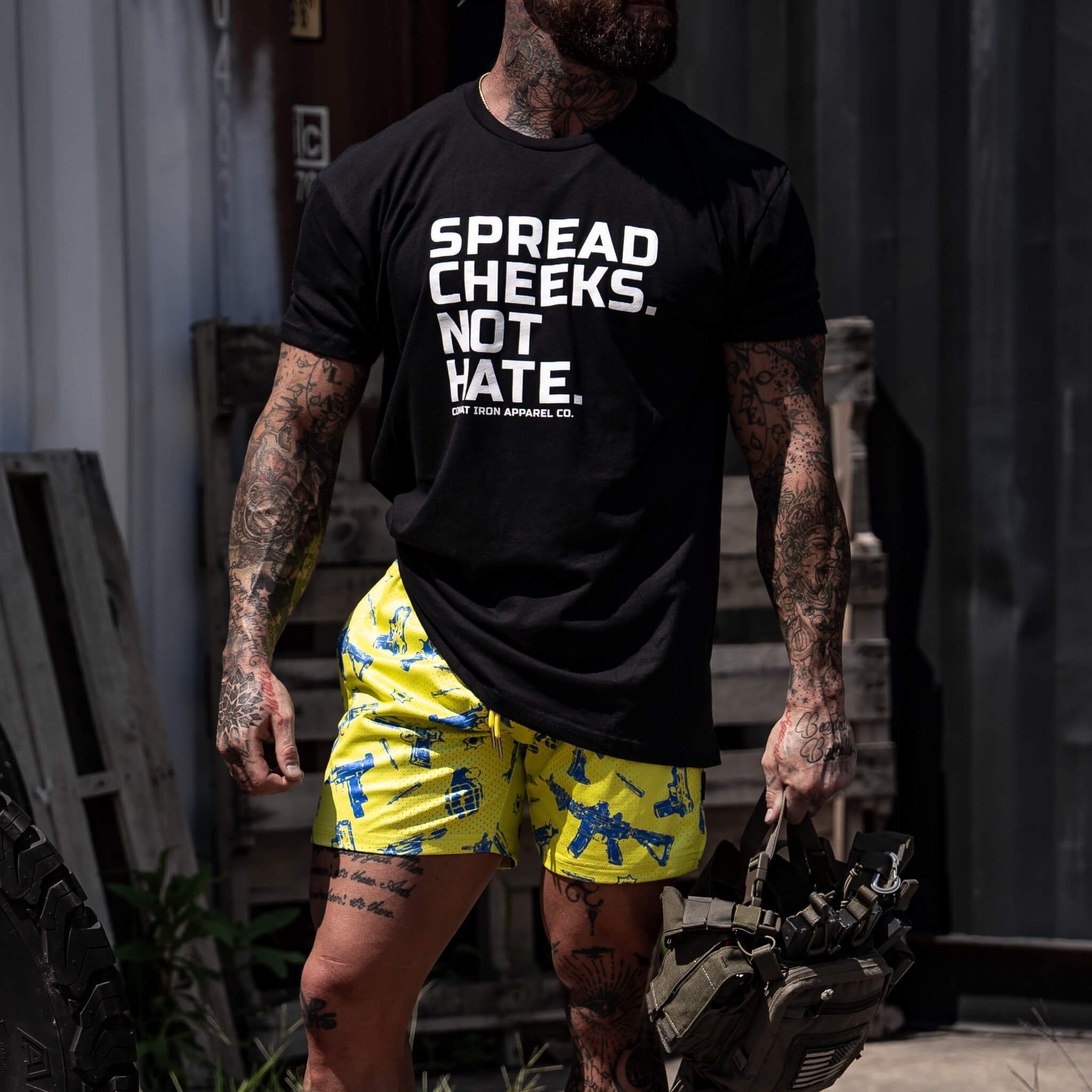 SPREAD CHEEKS. NOT HATE. T-SHIRT