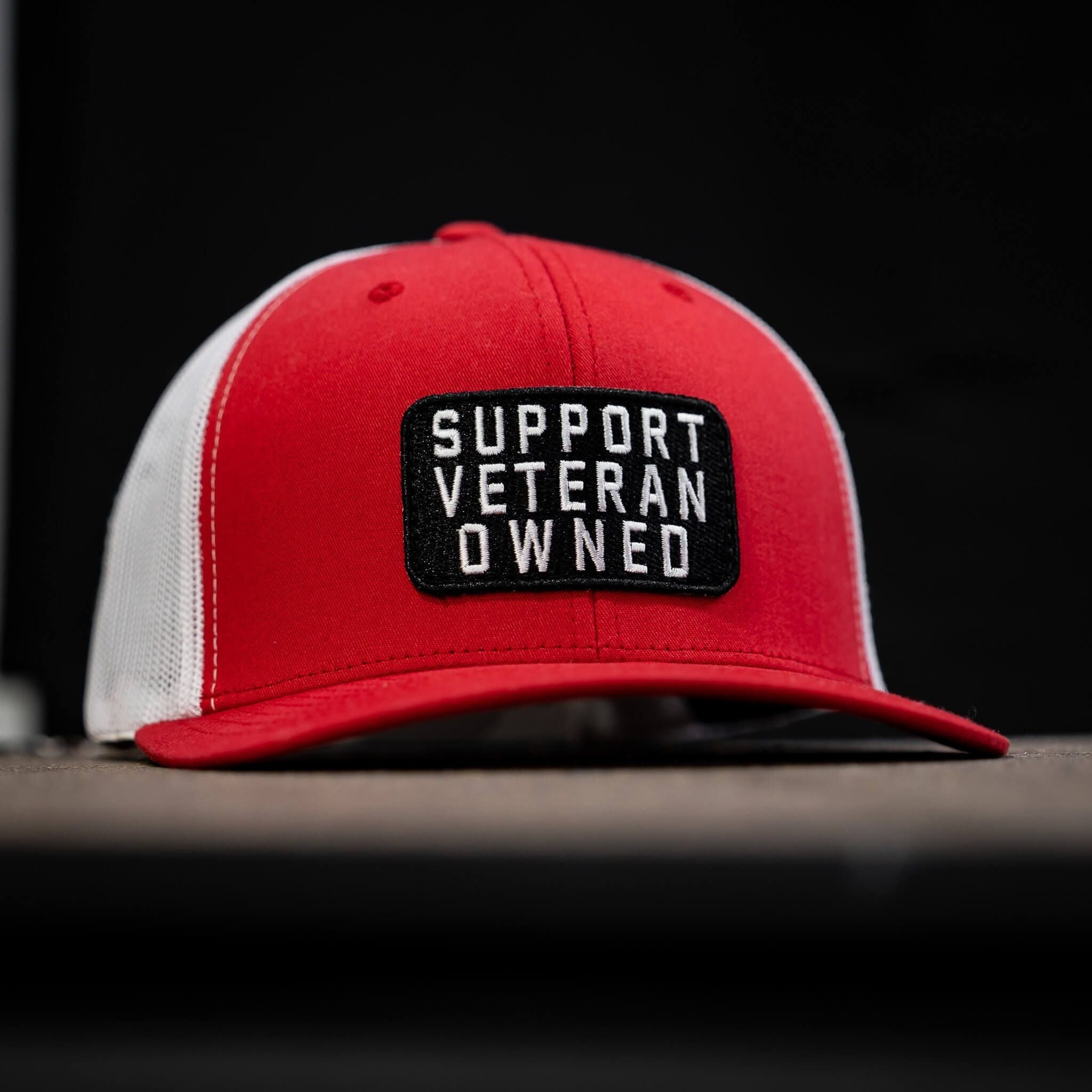 Support Veteran Owned Patch Mid-Profile Mesh Snapback