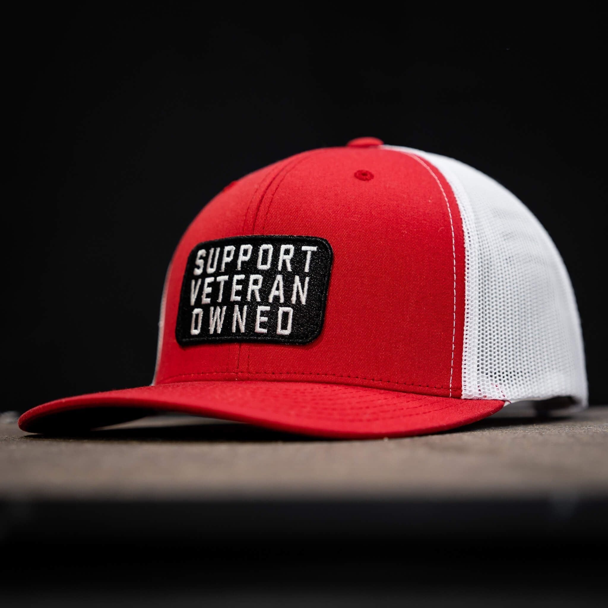 Support Veteran Owned Patch Mid-Profile Mesh Snapback