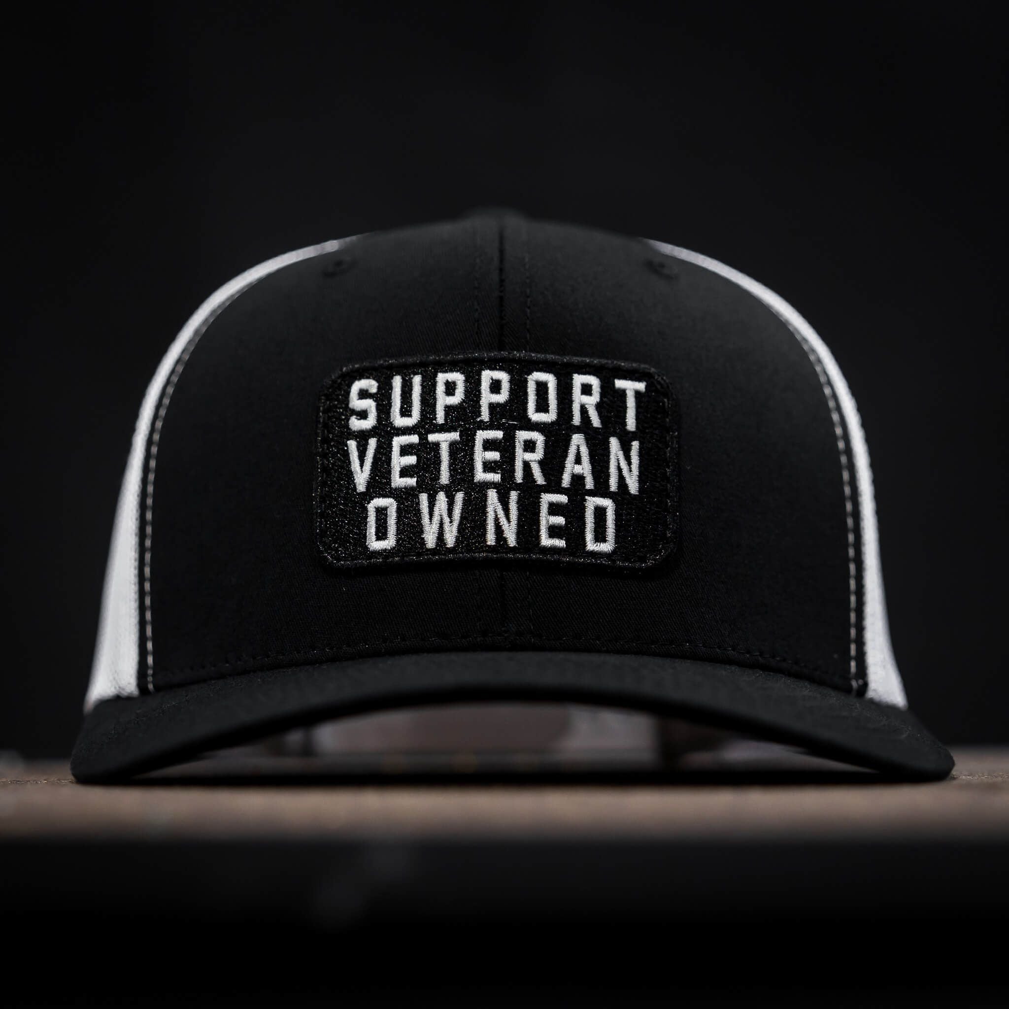 Support Veteran Owned Patch Mid-Profile Mesh Snapback