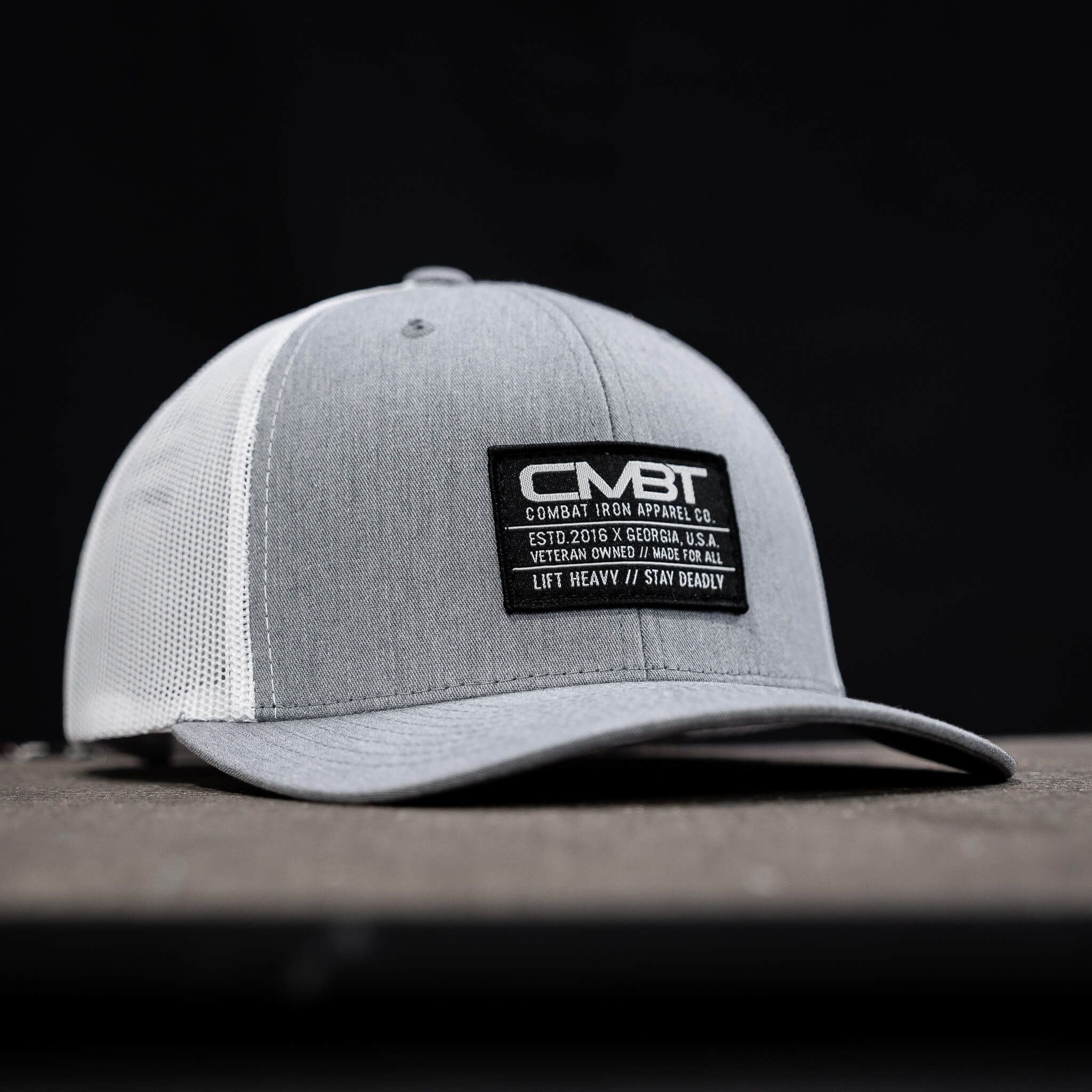 CMBT Standard Black Woven Patch Mid-Profile Mesh Snapback Hat