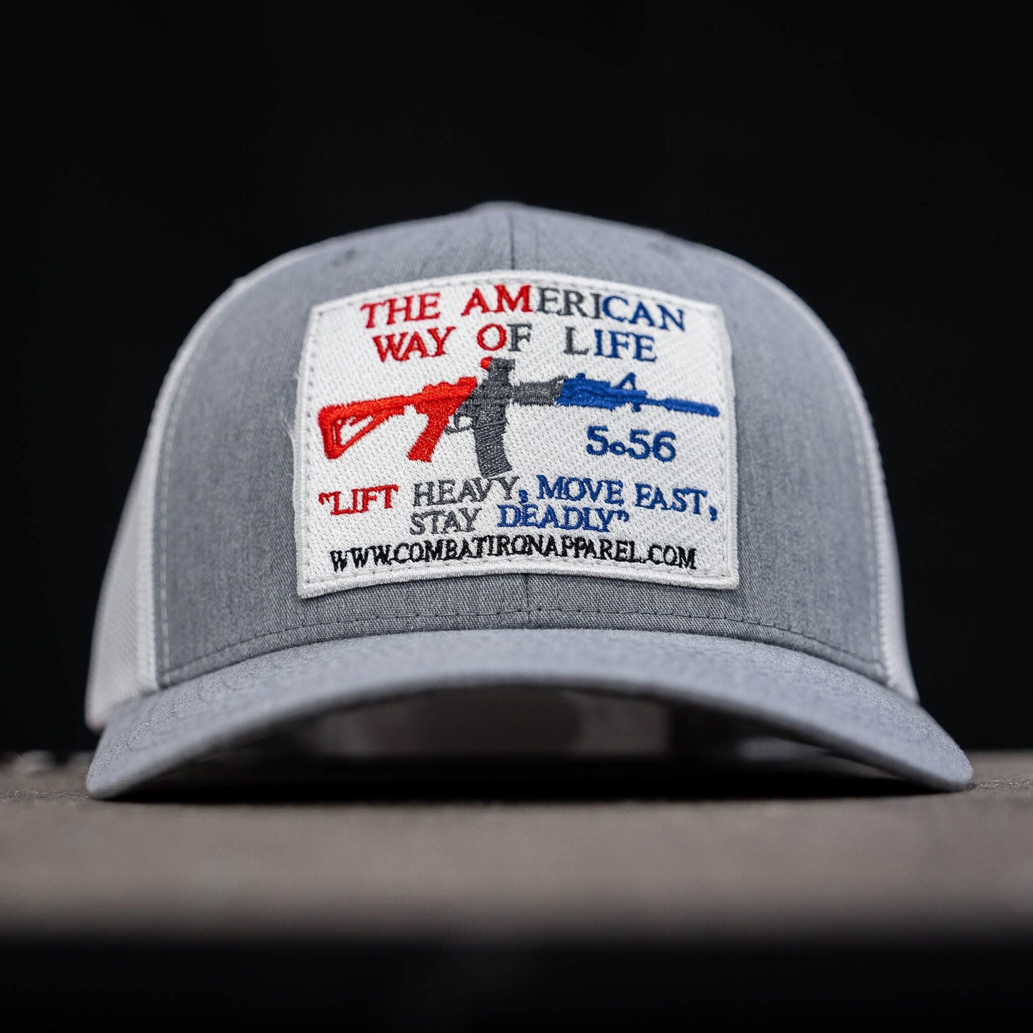 AWOL- American Way Of Life 5.56 White Patch Edition Mid-Profile Mesh Snapback Hat