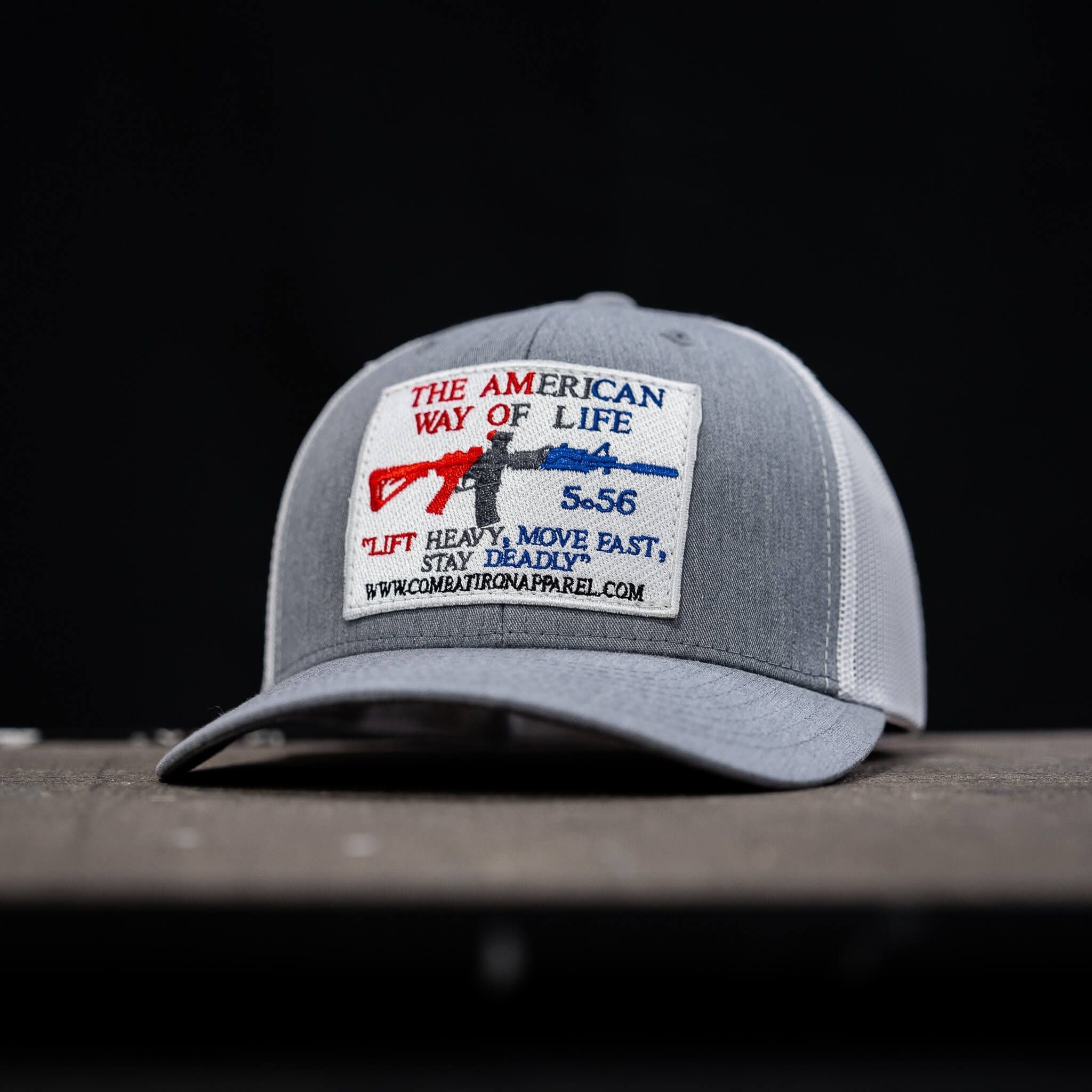 AWOL- American Way Of Life 5.56 White Patch Edition Mid-Profile Mesh Snapback Hat