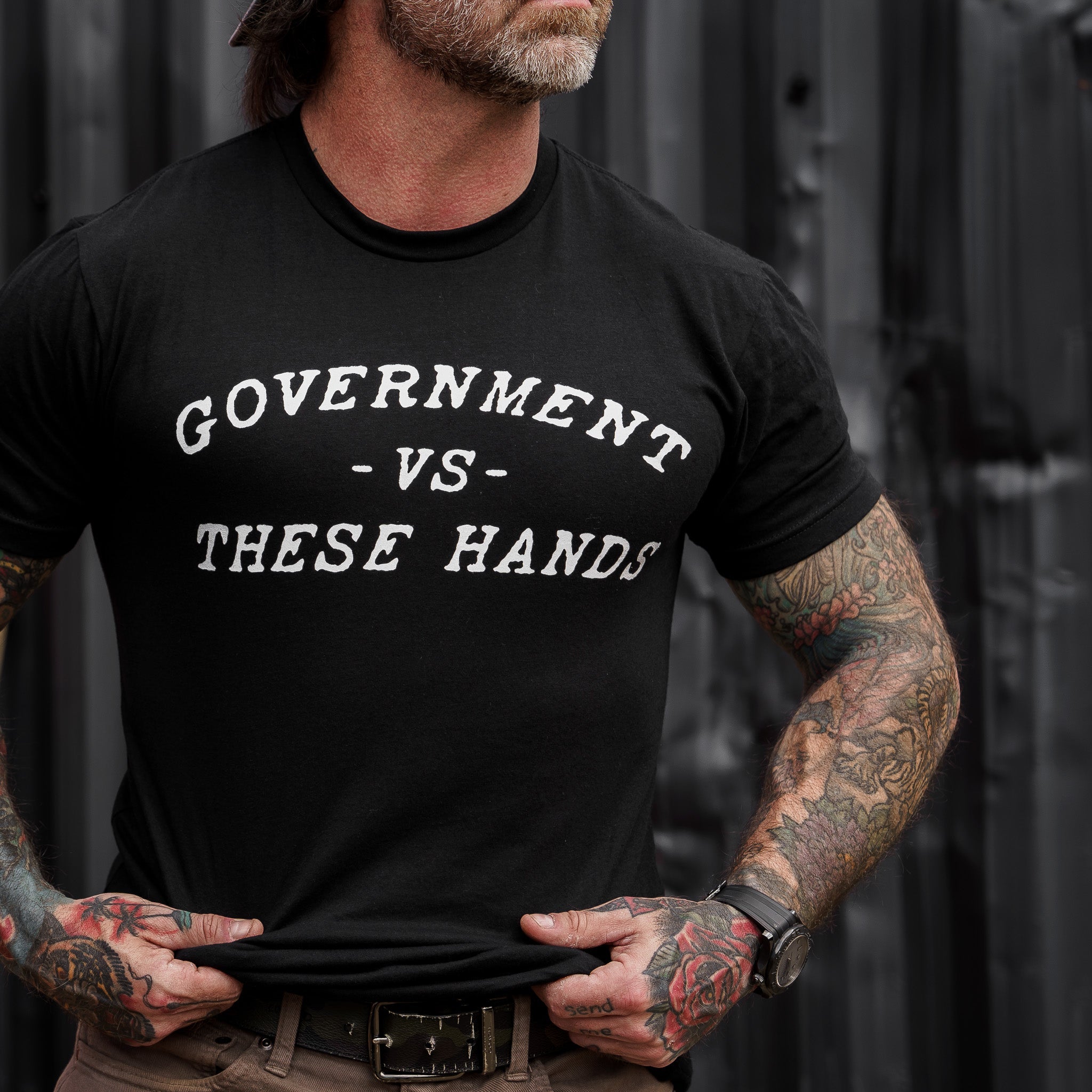 Government -vs- These Hands Men's T-Shirt