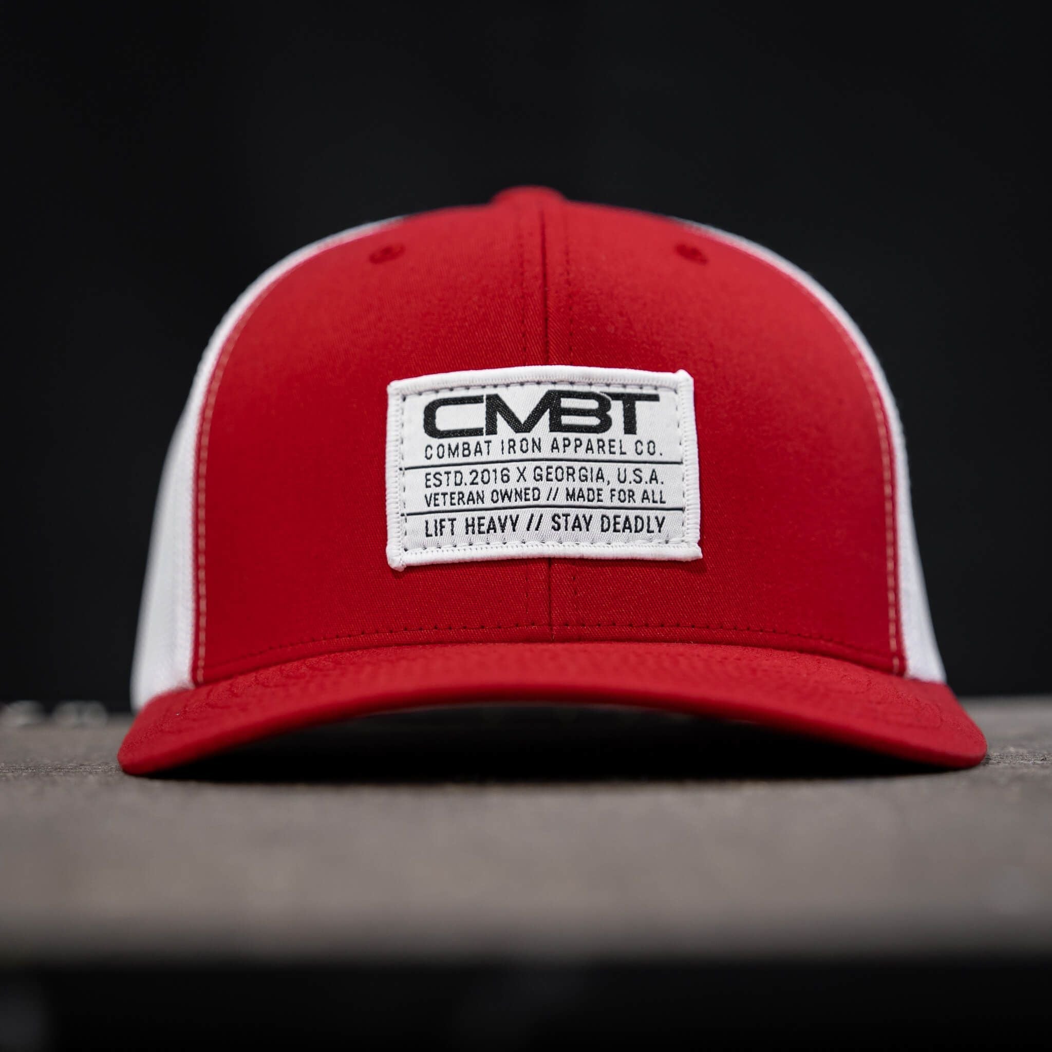 CMBT Standard Woven White Patch Edition Mid-Profile Mesh Snapback HAT