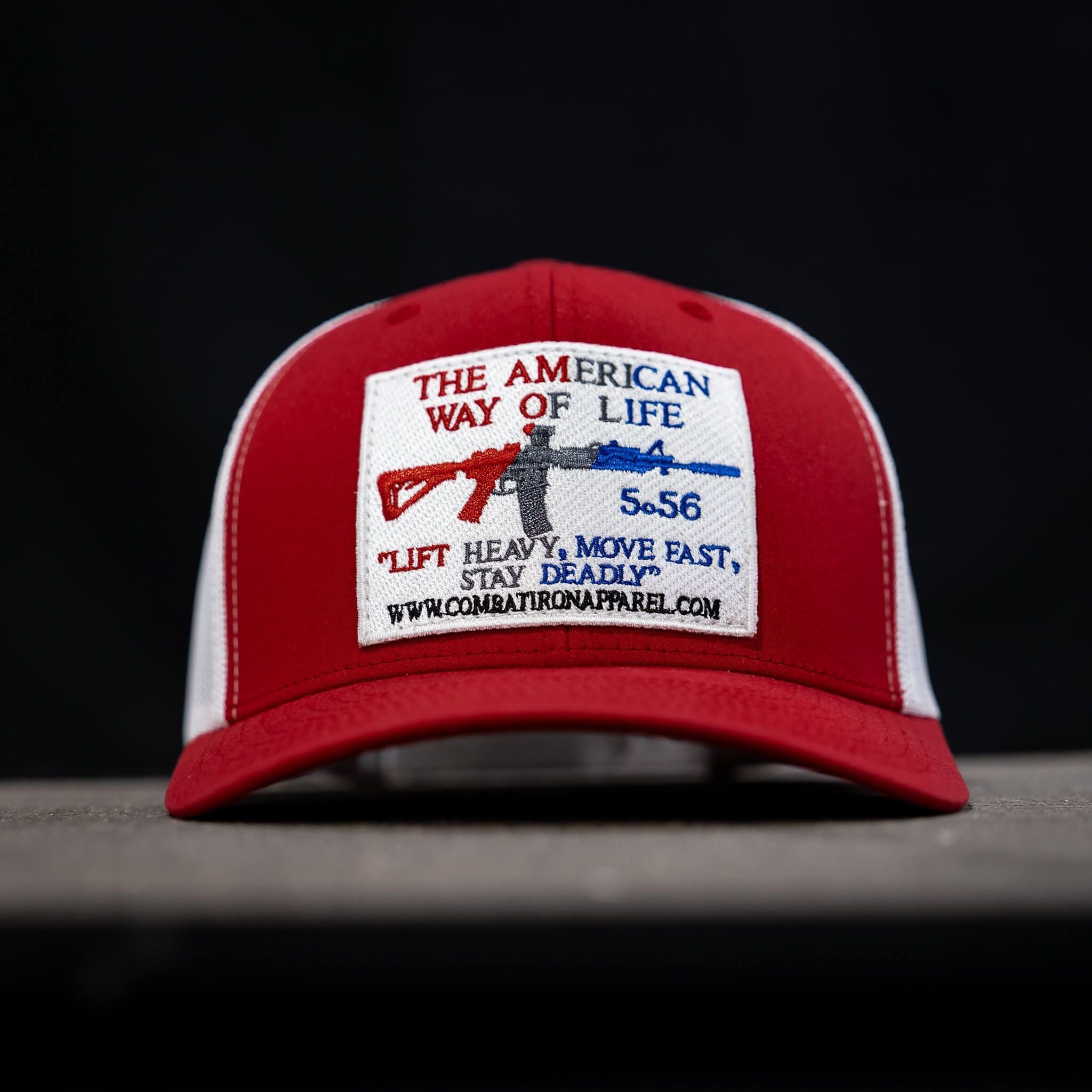 AWOL- American Way Of Life 5.56 White Patch Edition Mid-Profile Mesh Snapback Hat