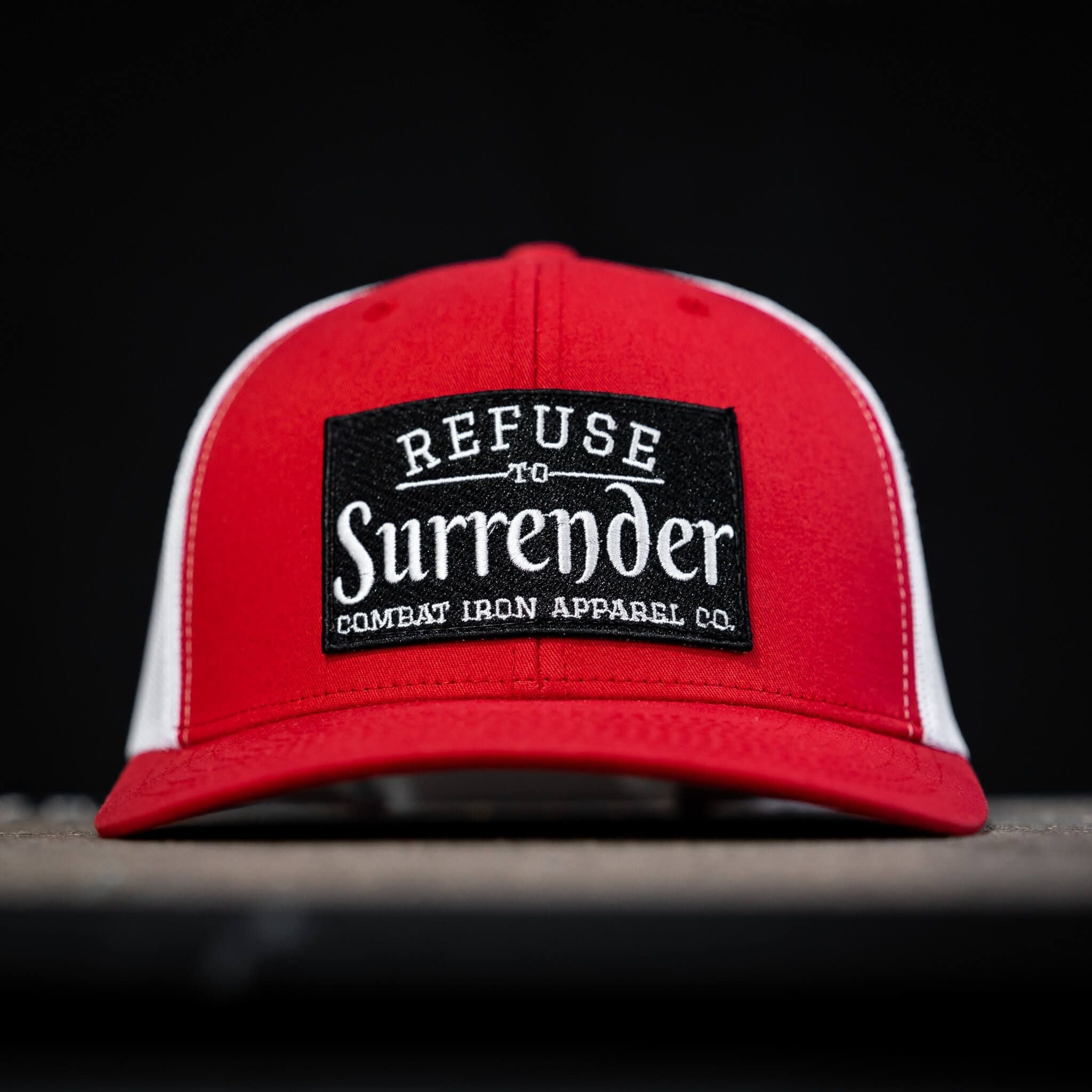 REFUSE TO SURRENDER BLACK/WHITE PATCH MID-PROFILE MESH SNAPBACK Hat