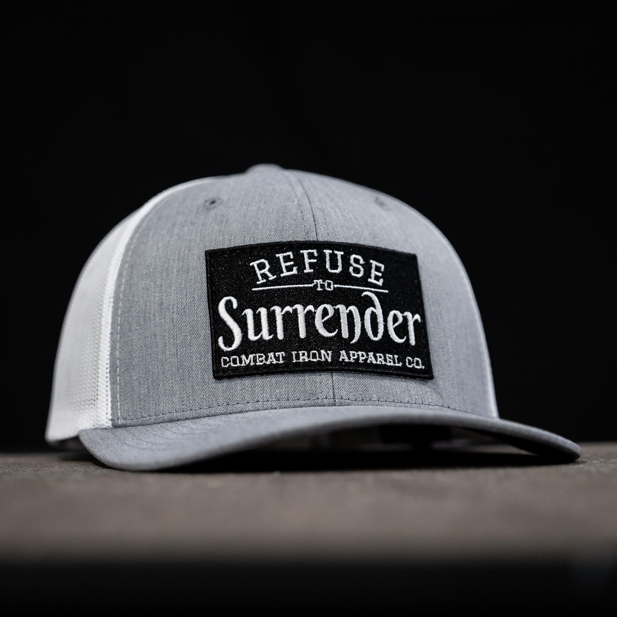 REFUSE TO SURRENDER BLACK/WHITE PATCH MID-PROFILE MESH SNAPBACK Hat