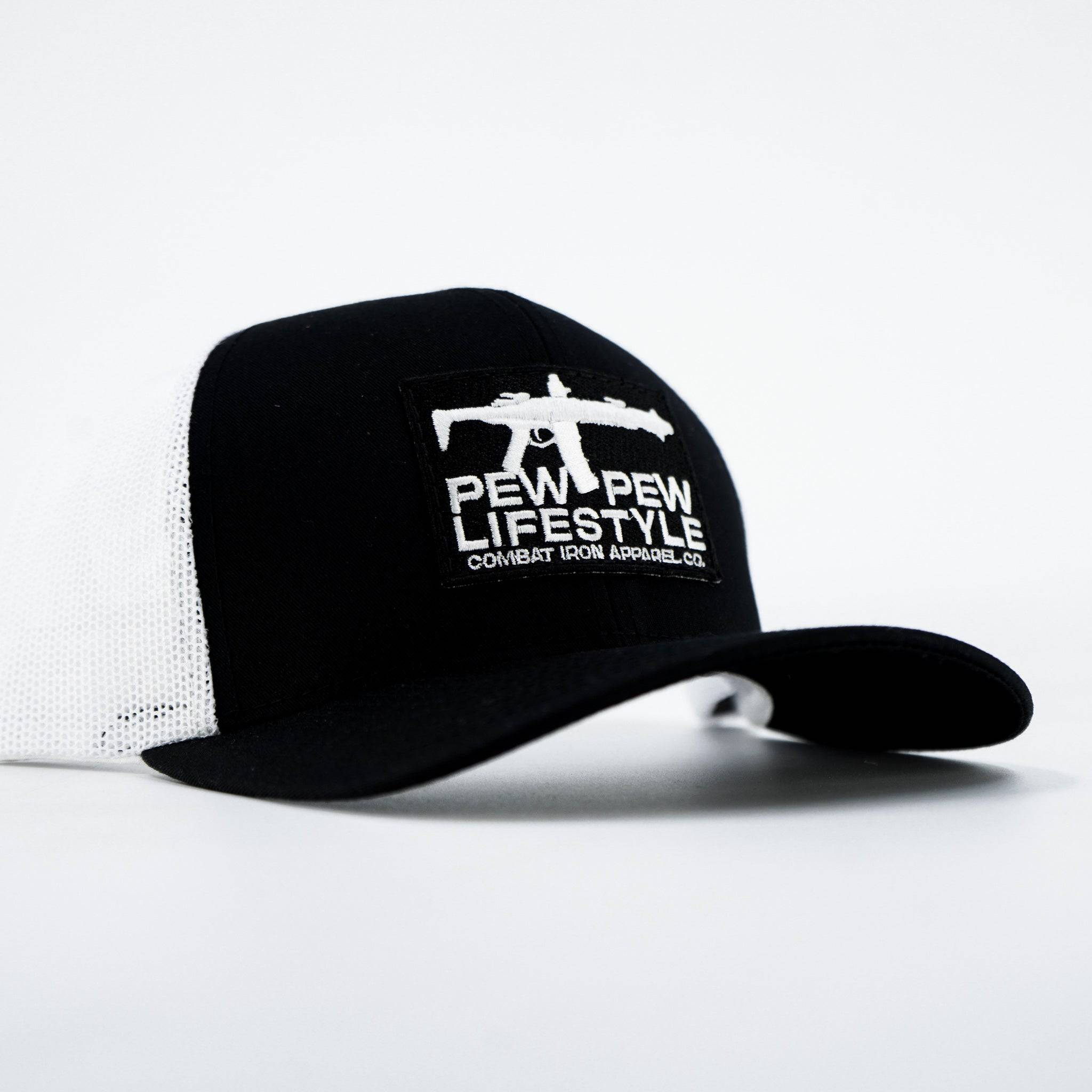 Pew Pew Lifestyle Patch Mid-Profile Mesh Snapback Hat