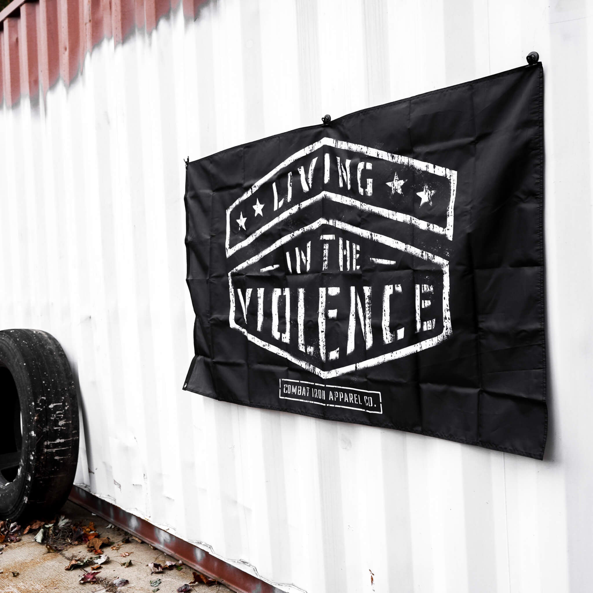 Living In The Violence 3' X 5' Wall Flag