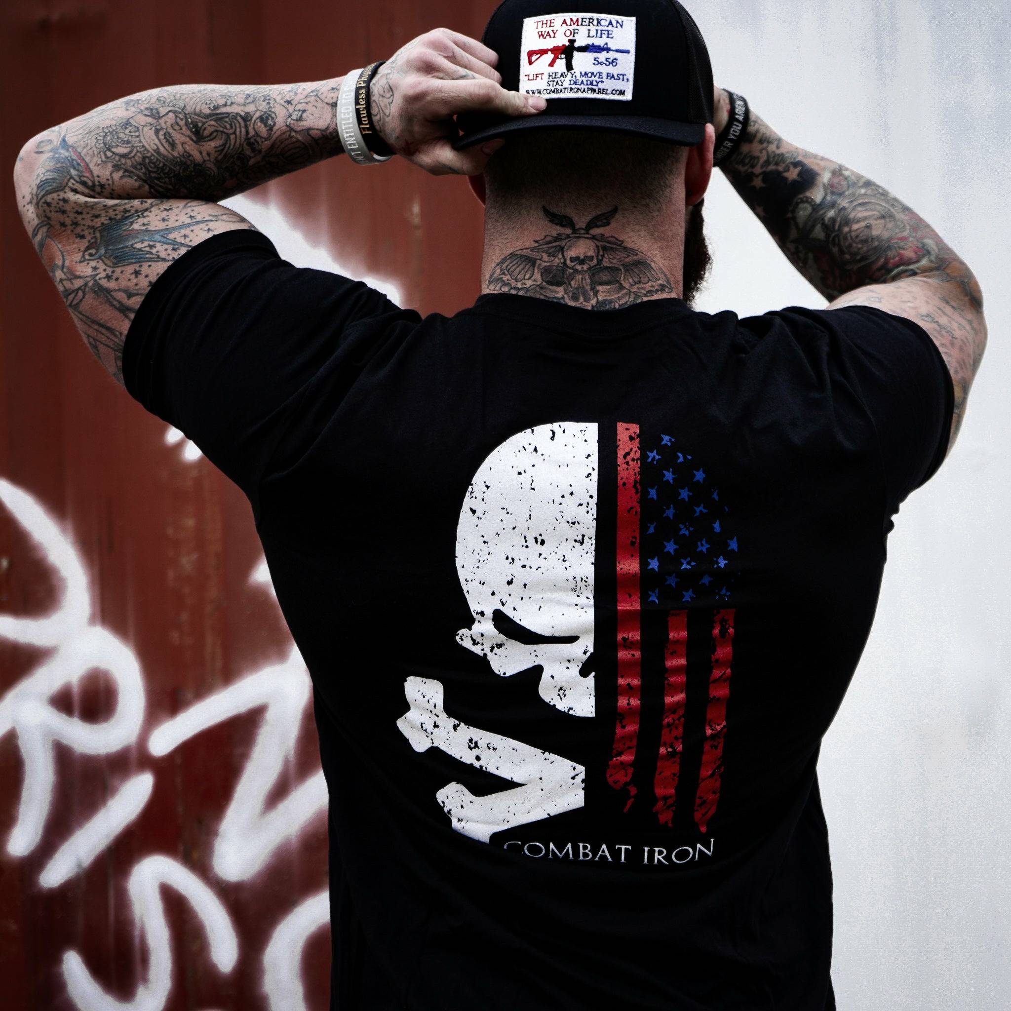 LIBERTY SKULL USA EDITION MEN'S T-SHIRT