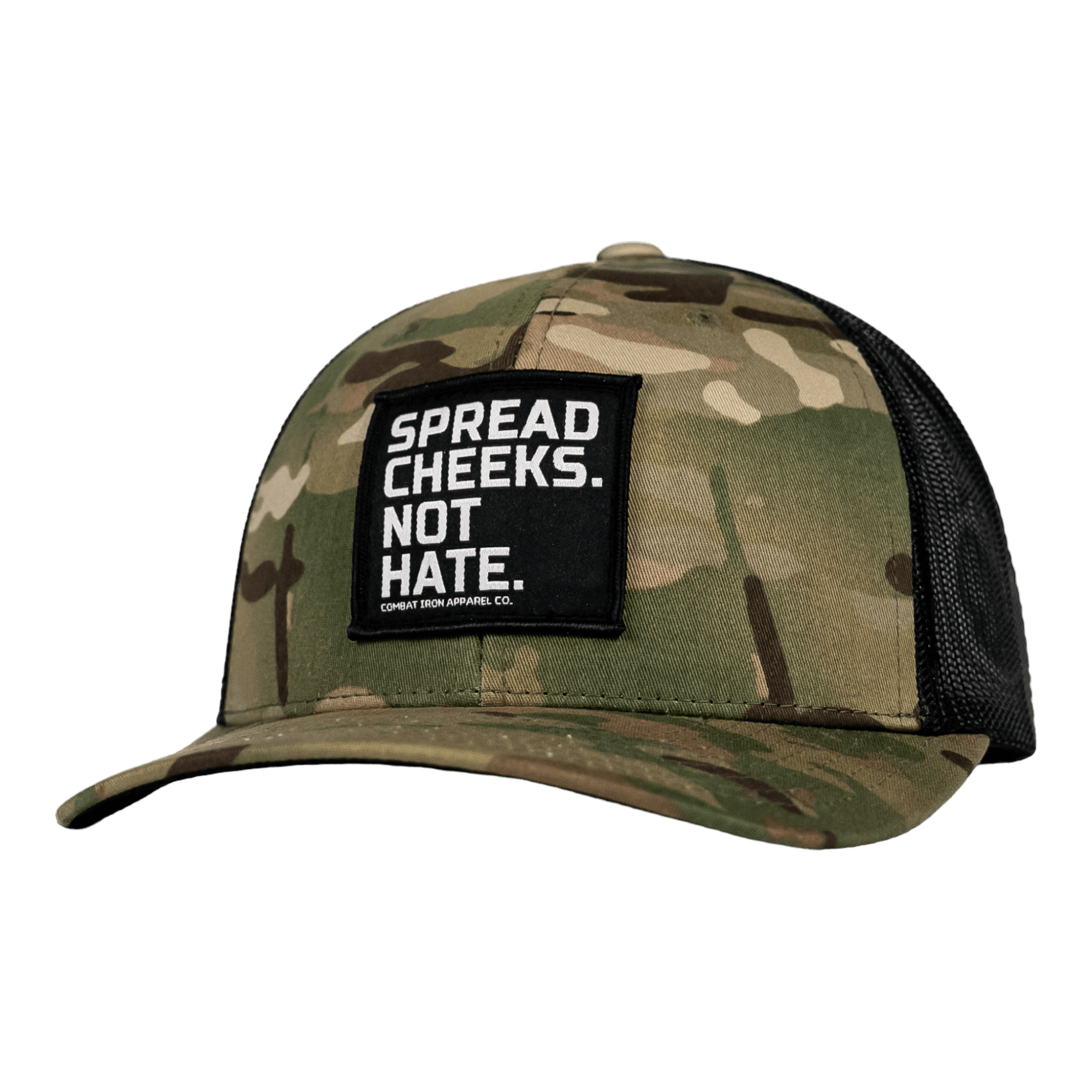 SPREAD CHEEKS. NOT HATE. Patch Snapback HAT