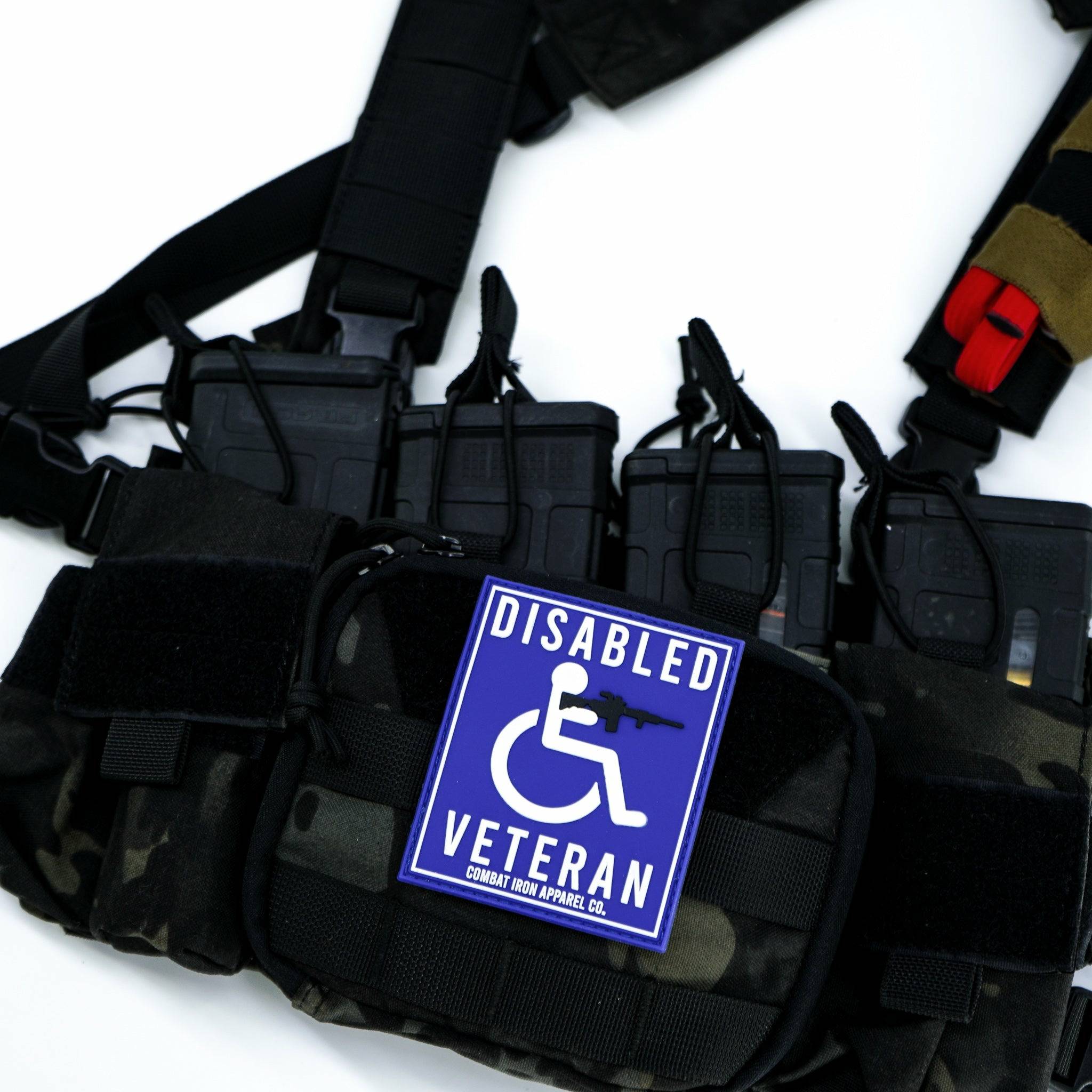 DISABLED VETERAN Handicap Sign PVC Patch