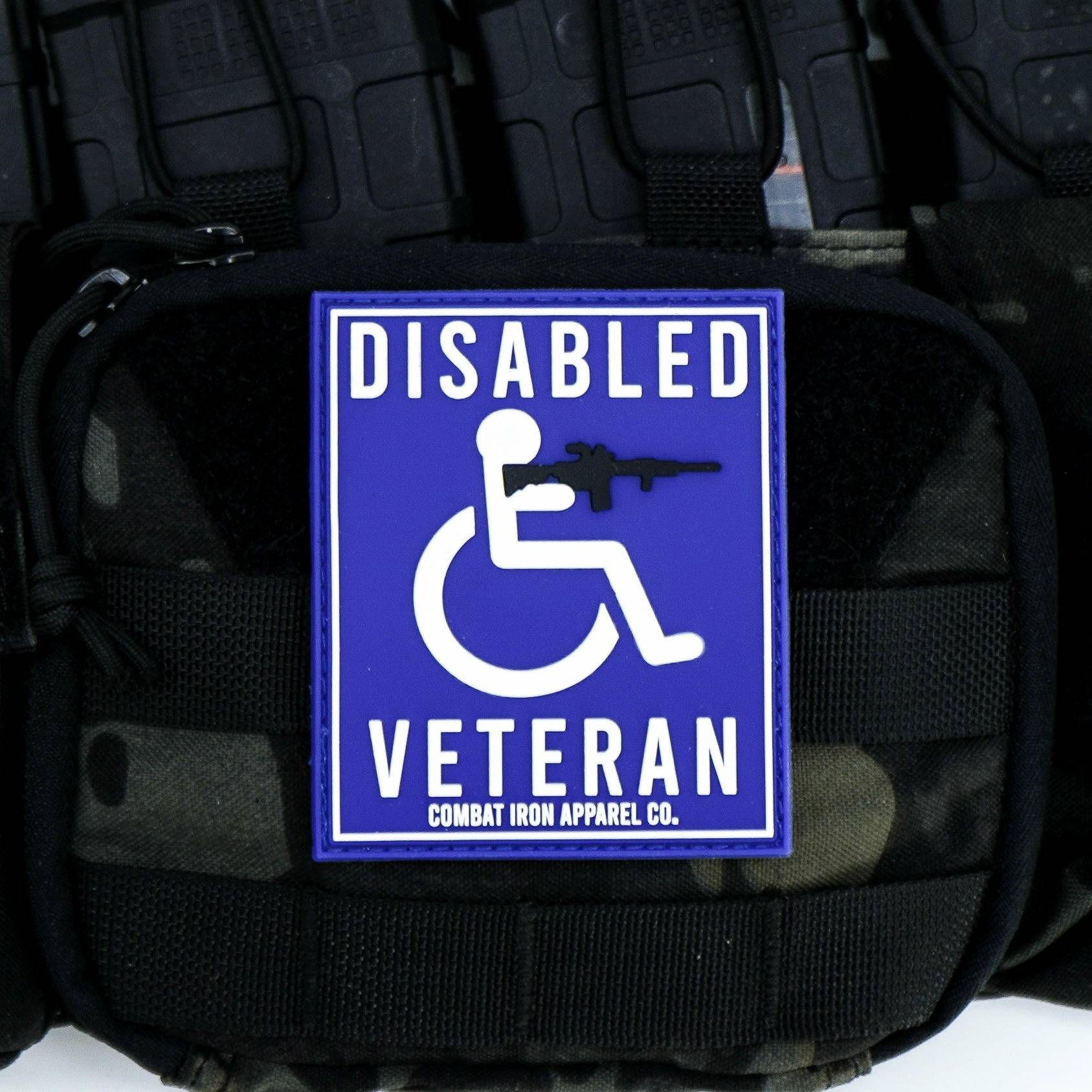 DISABLED VETERAN Handicap Sign PVC Patch