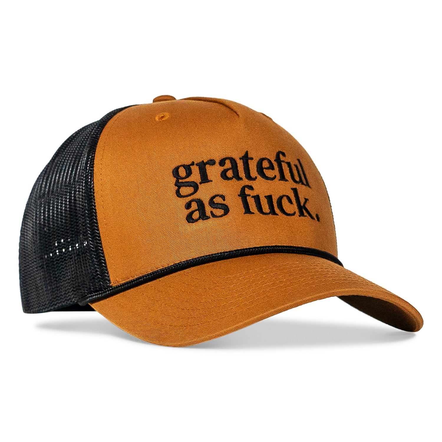 Grateful As Fuck Rope Snapback Hat