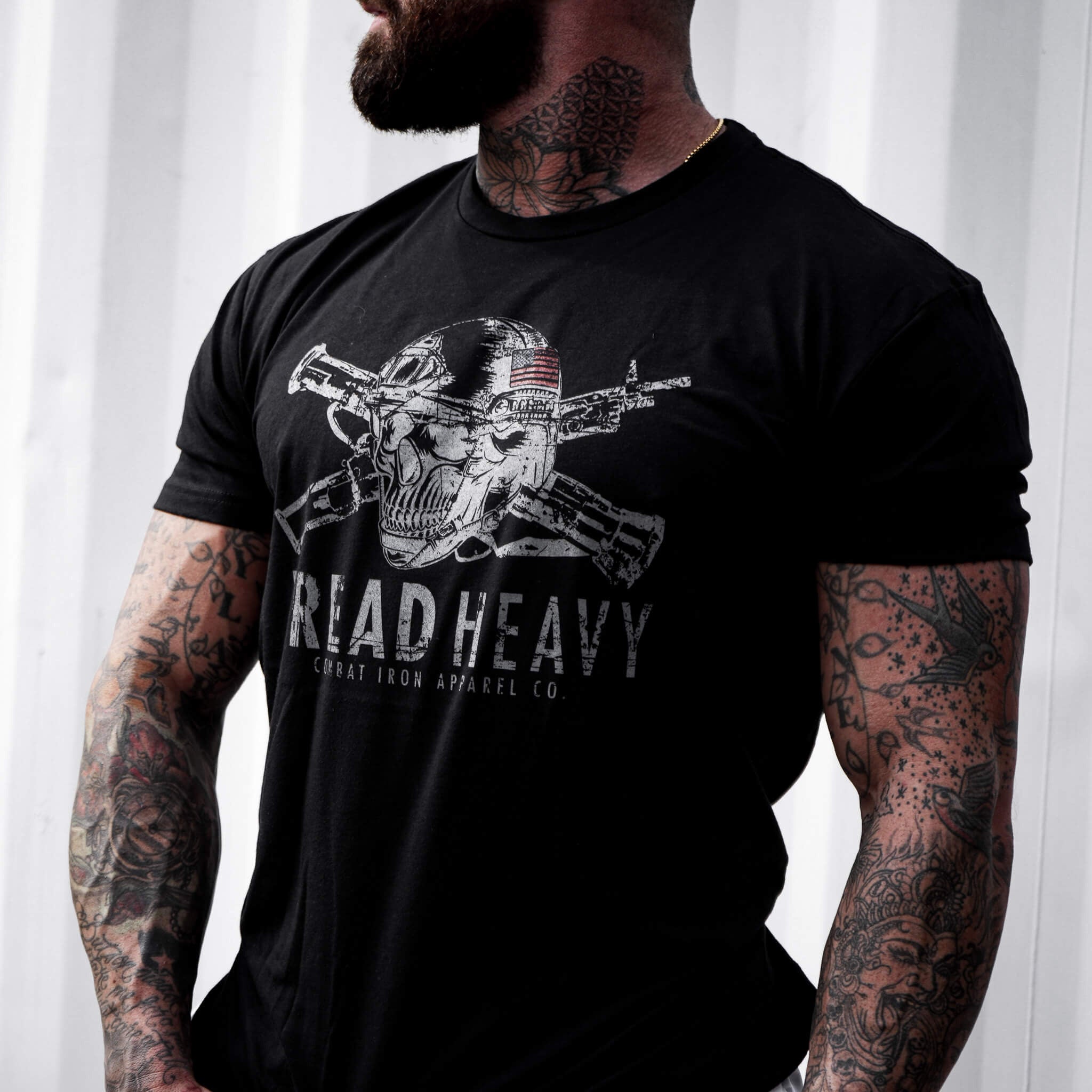 Tread Heavy Skull Operator Men's T-Shirt