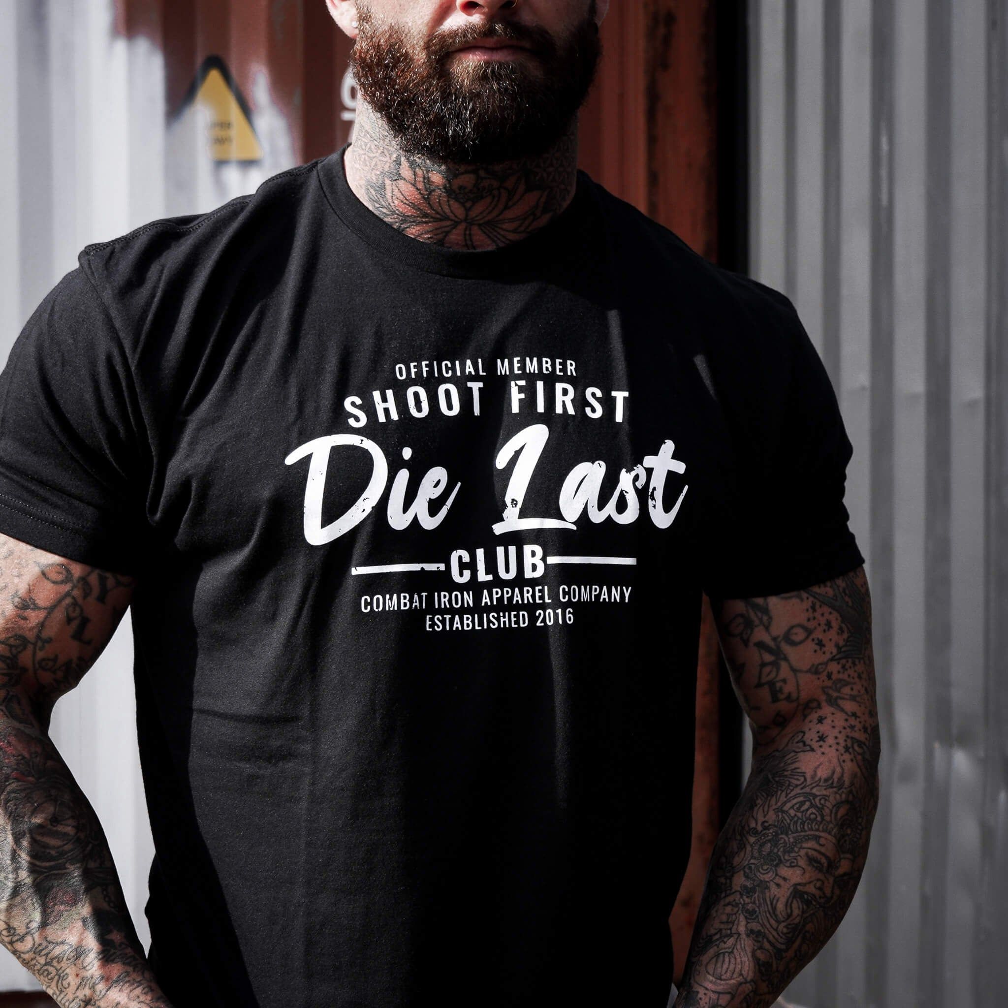 Shoot First. Die Last. Tactical Athlete Club Men's T-Shirt