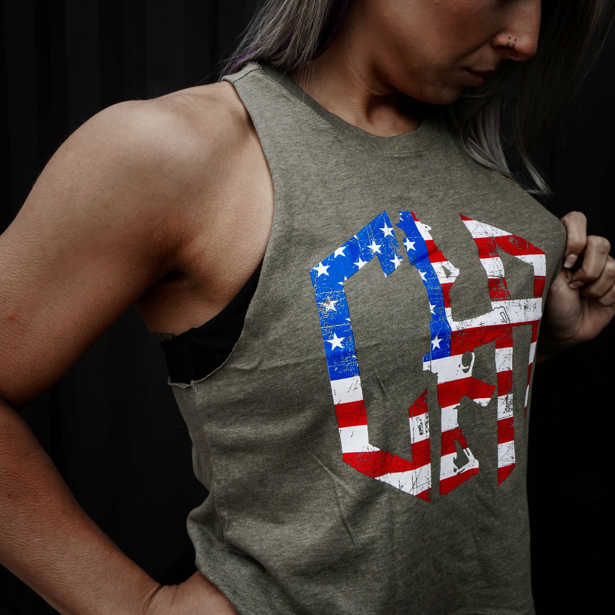 CIA Hex USA Edition Flowy Crop Top