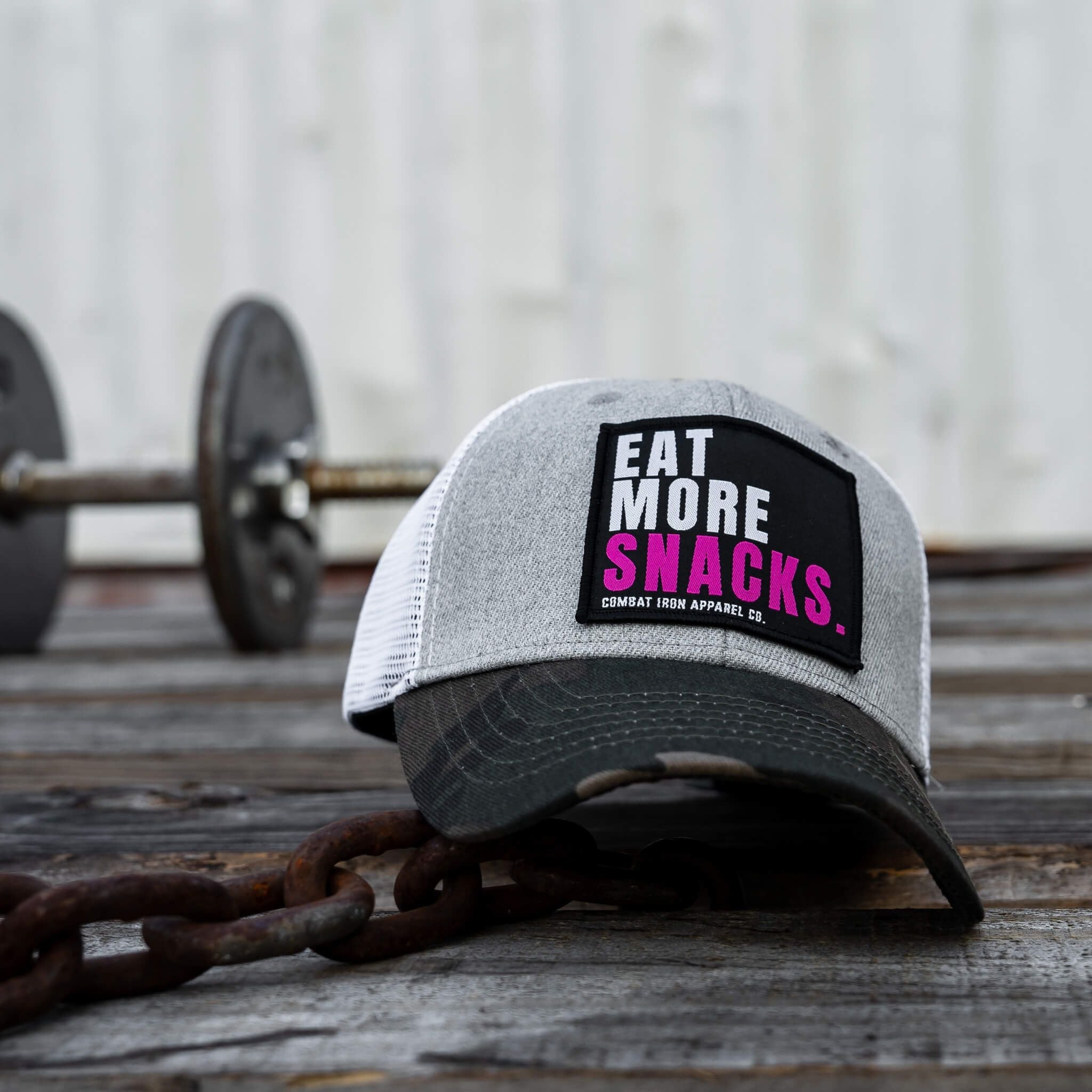 EAT MORE SNACKS Patch Snapback HAT