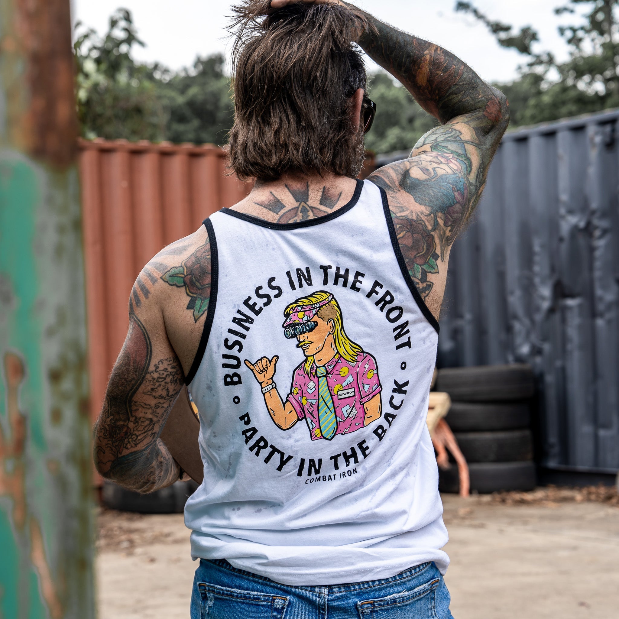 Business In The Front. Party In The Back. Men's Tank