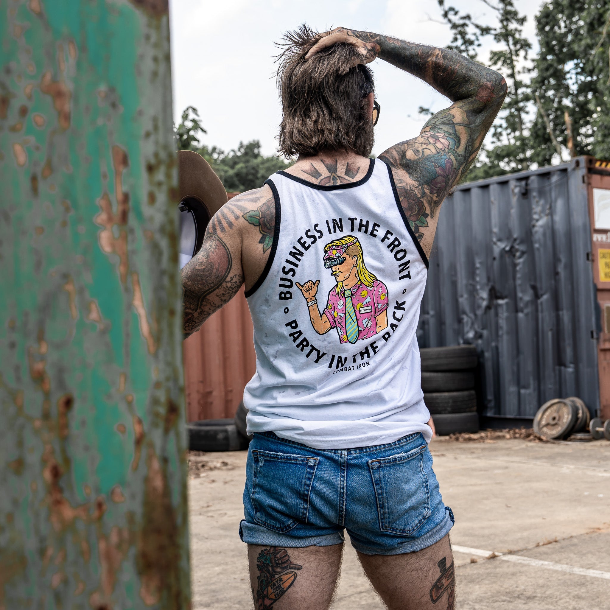 Business In The Front. Party In The Back. Men's Tank