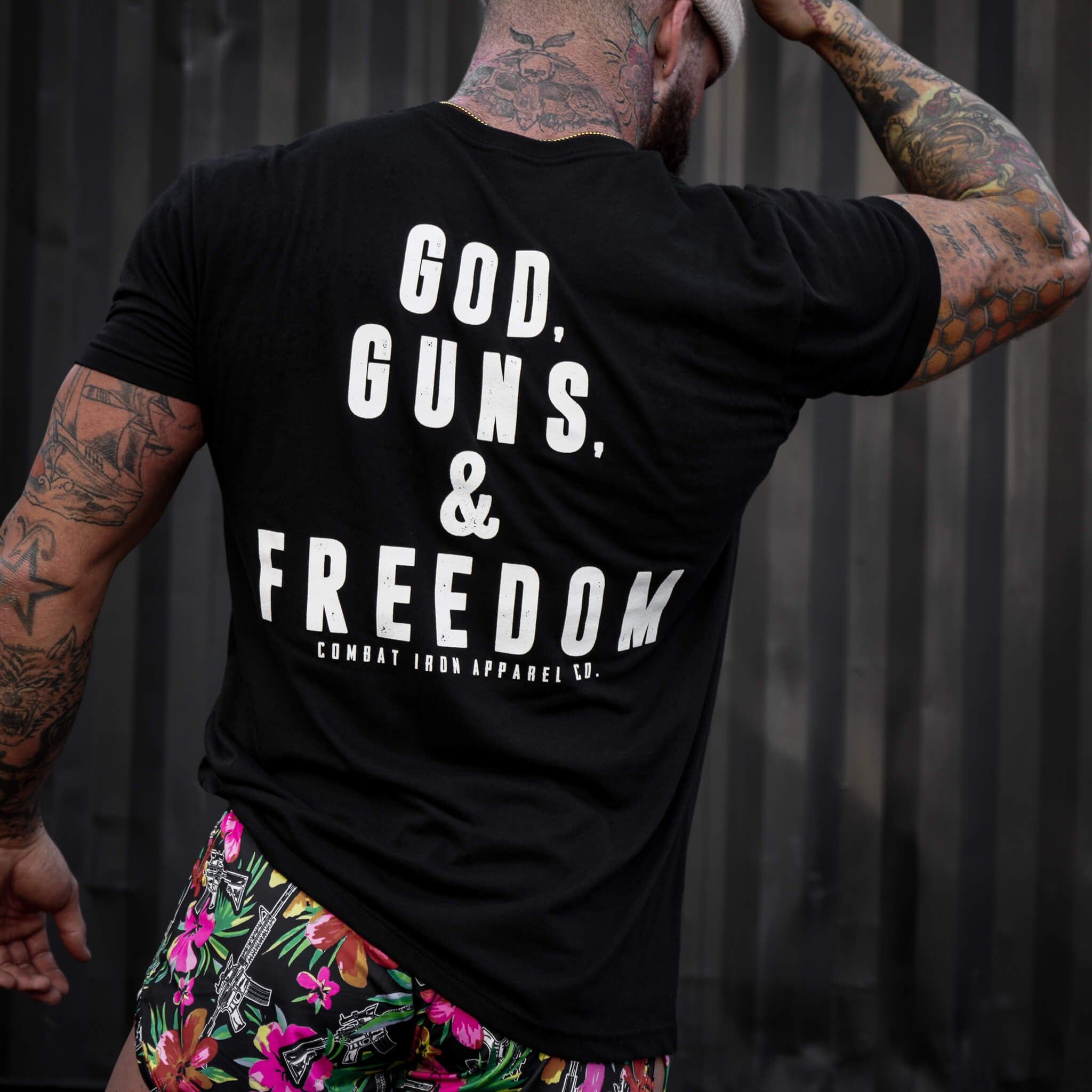 GOD, GUNS, & FREEDOM Men's T-Shirt