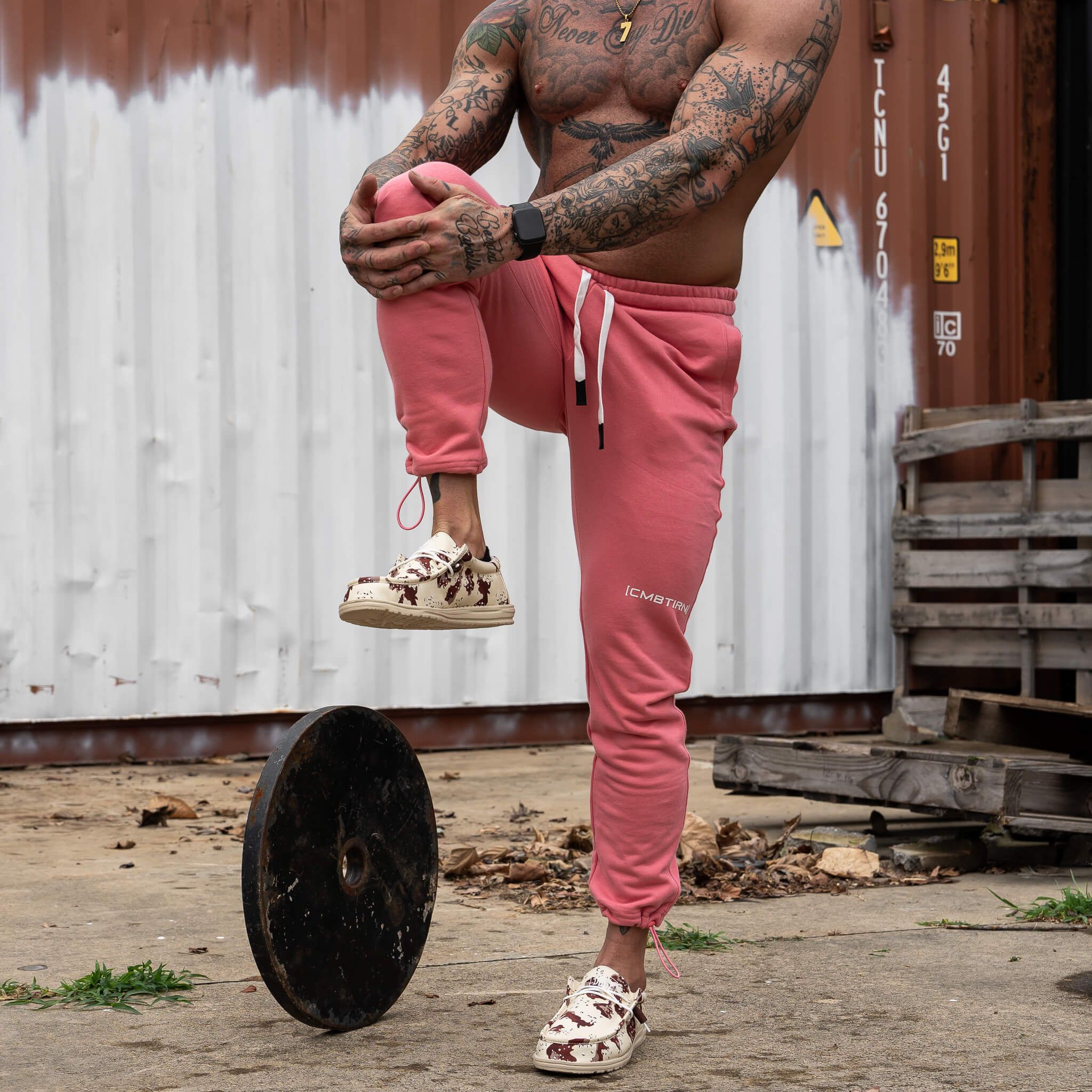 MEN'S PERFORMANCE ADJUSTABLE HEAVYWEIGHT JOGGERS | SALMON PINK