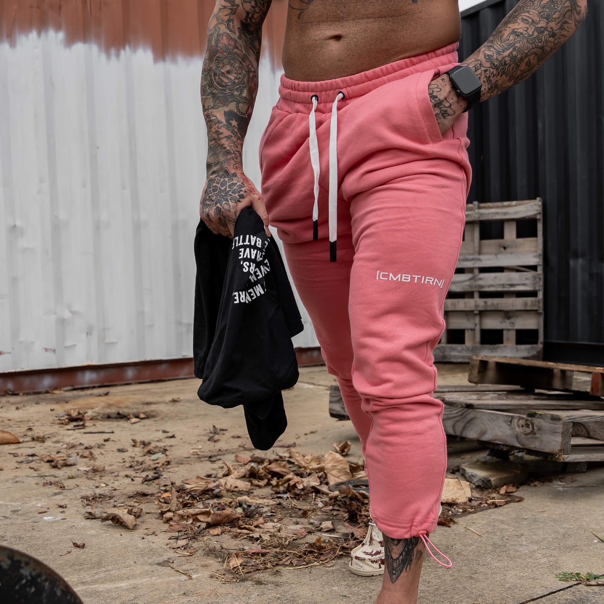 MEN'S PERFORMANCE ADJUSTABLE HEAVYWEIGHT JOGGERS | SALMON PINK