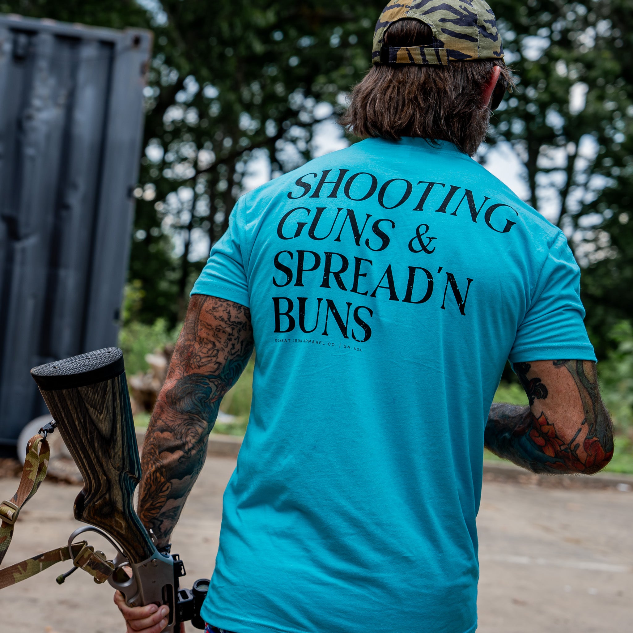 Shooting Guns & Spread'n Buns Men's T-Shirt