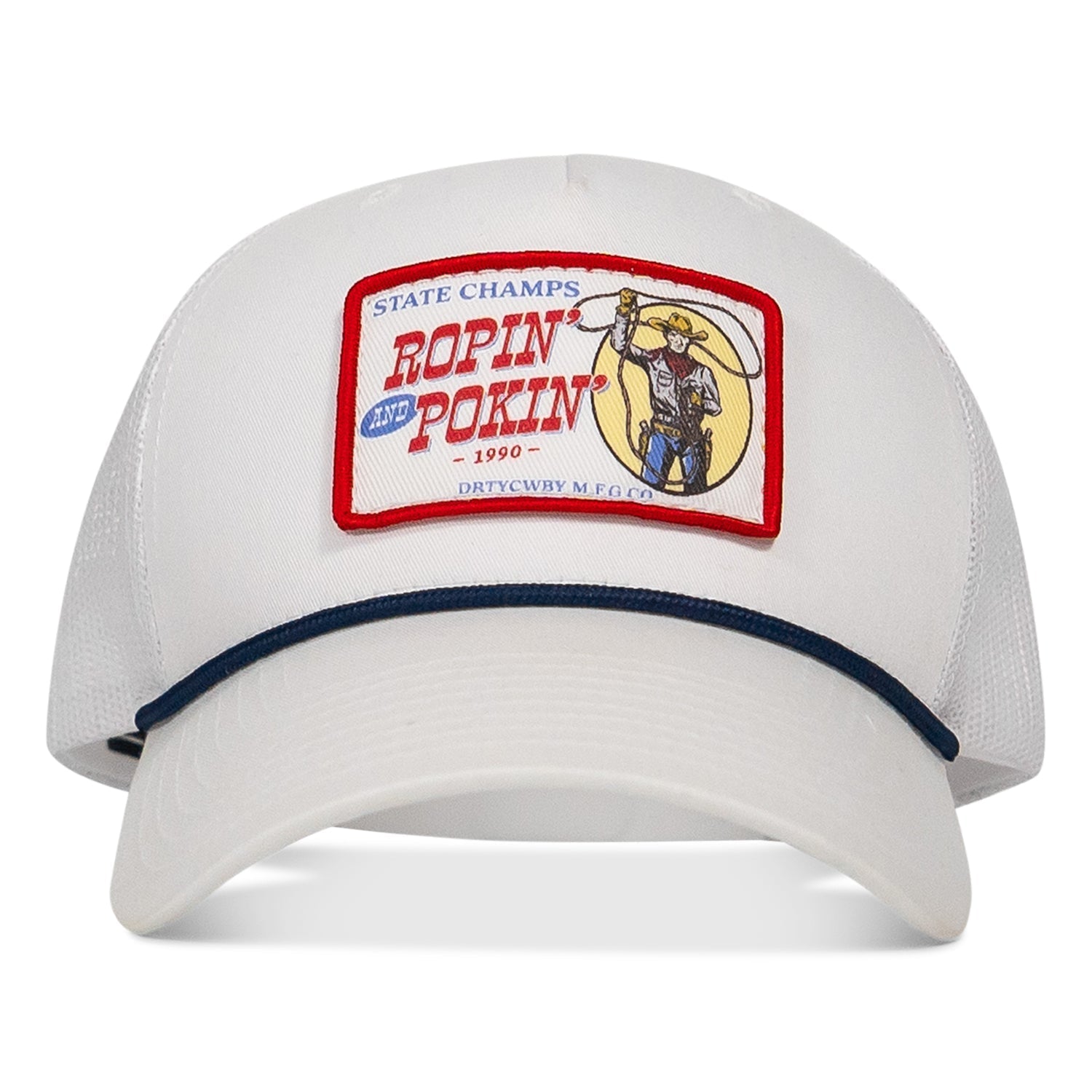 Ropin' and Pokin' Dirty Cowboys Patch Rope SnapBack Hat