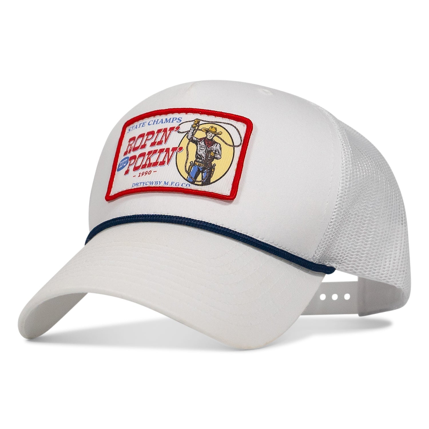 Ropin' and Pokin' Dirty Cowboys Patch Rope SnapBack Hat